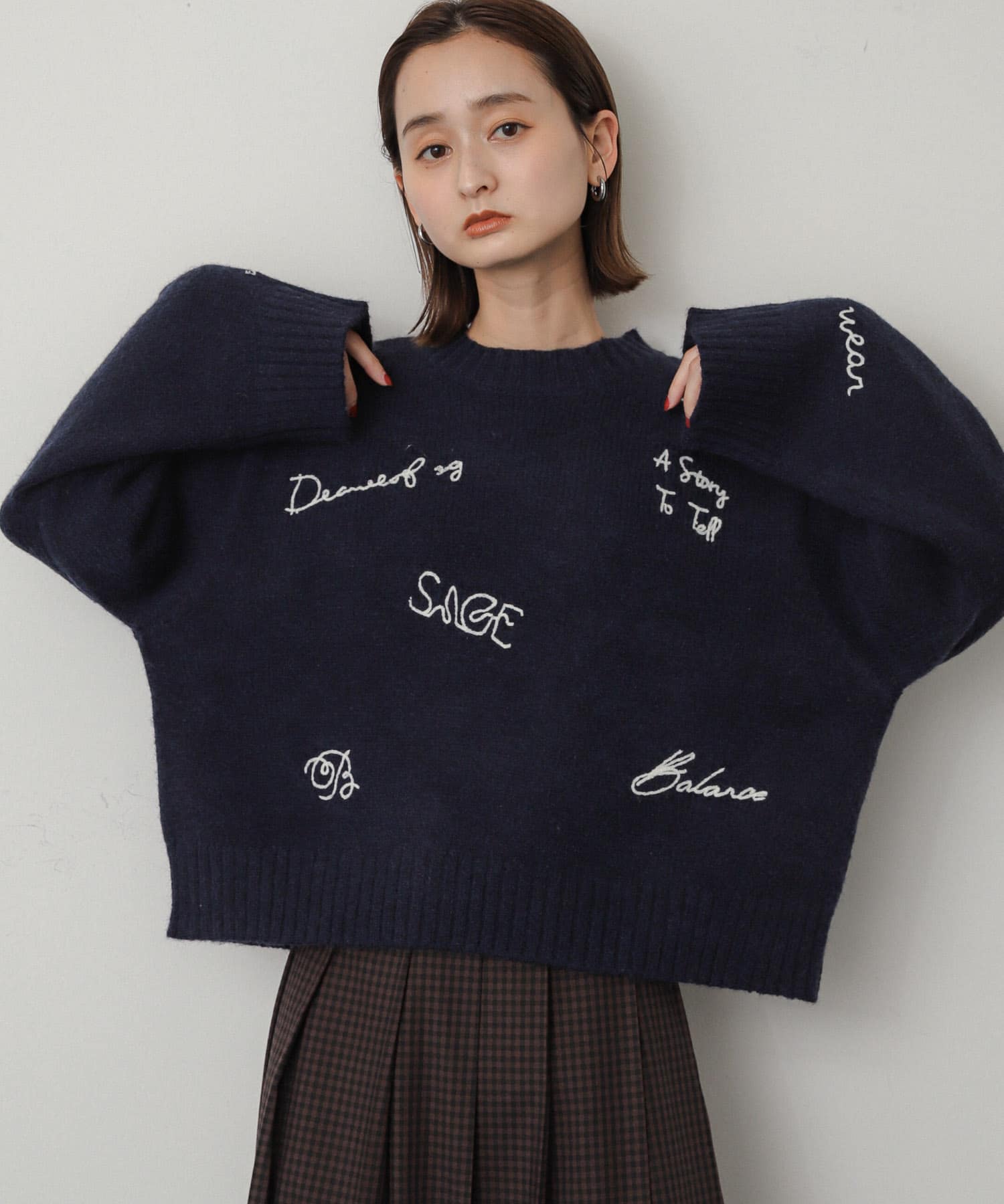 身長：169cm サイズ：one