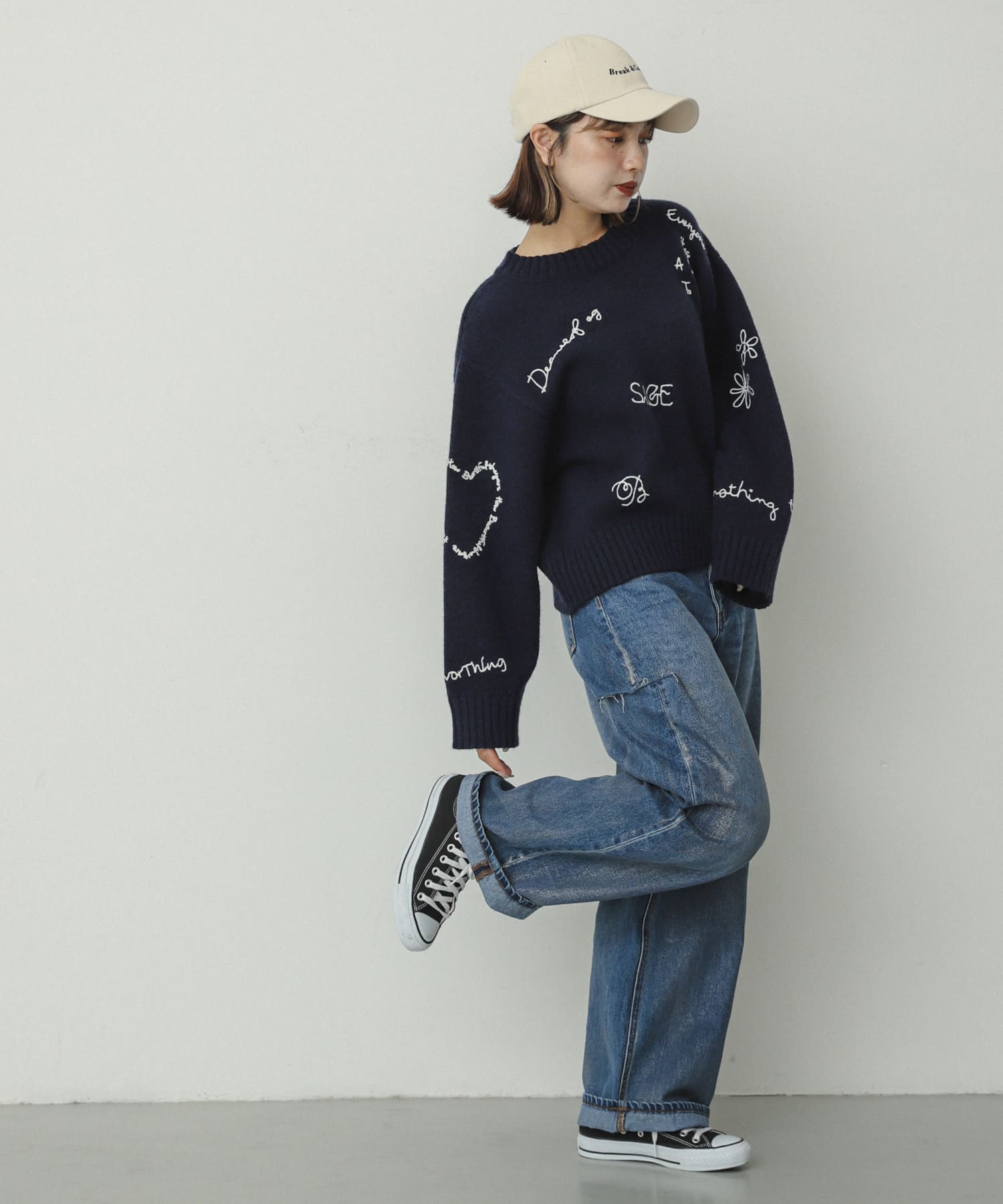 身長：158cm サイズ：one
