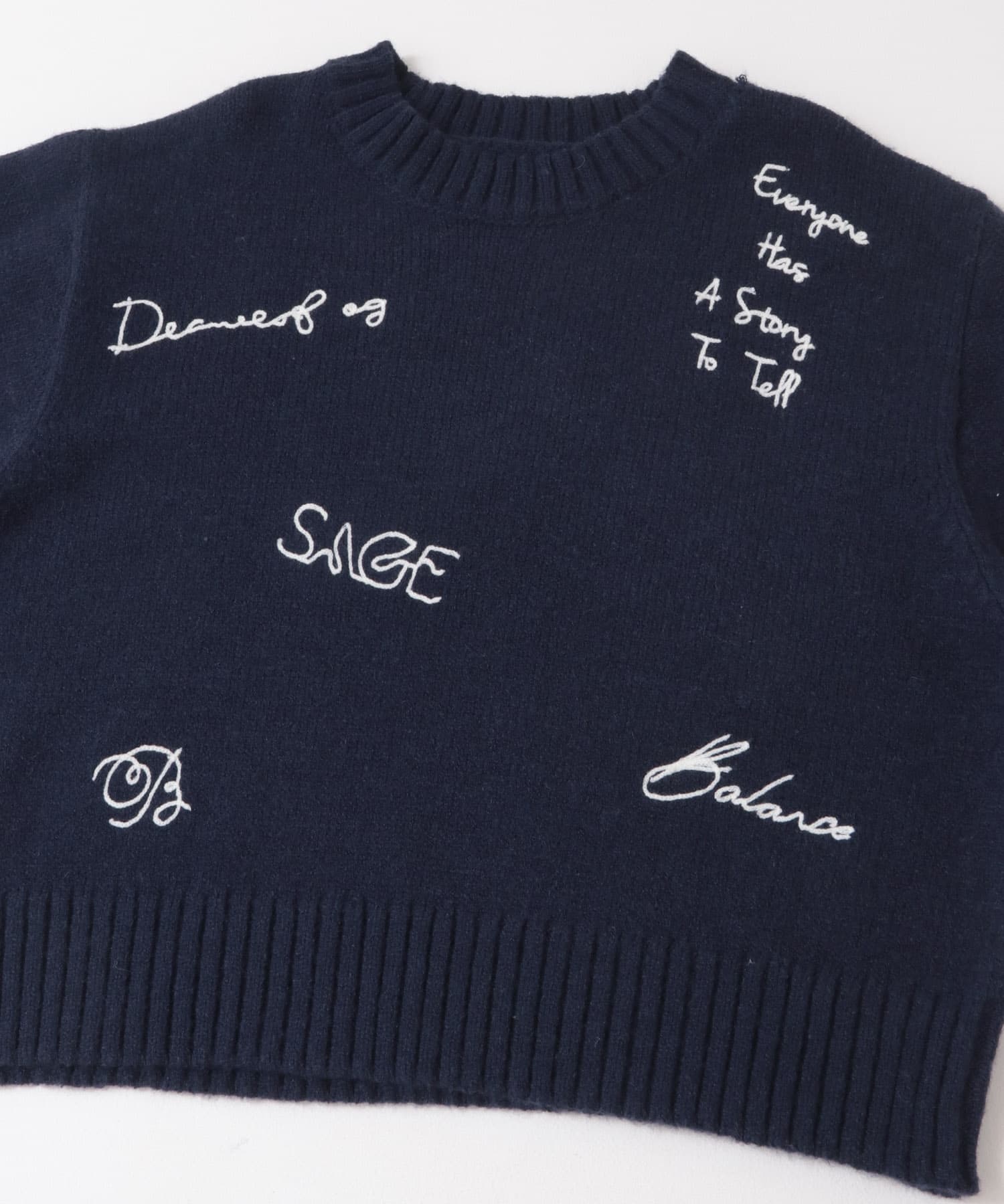 シシュウデザインセーター NAVY one