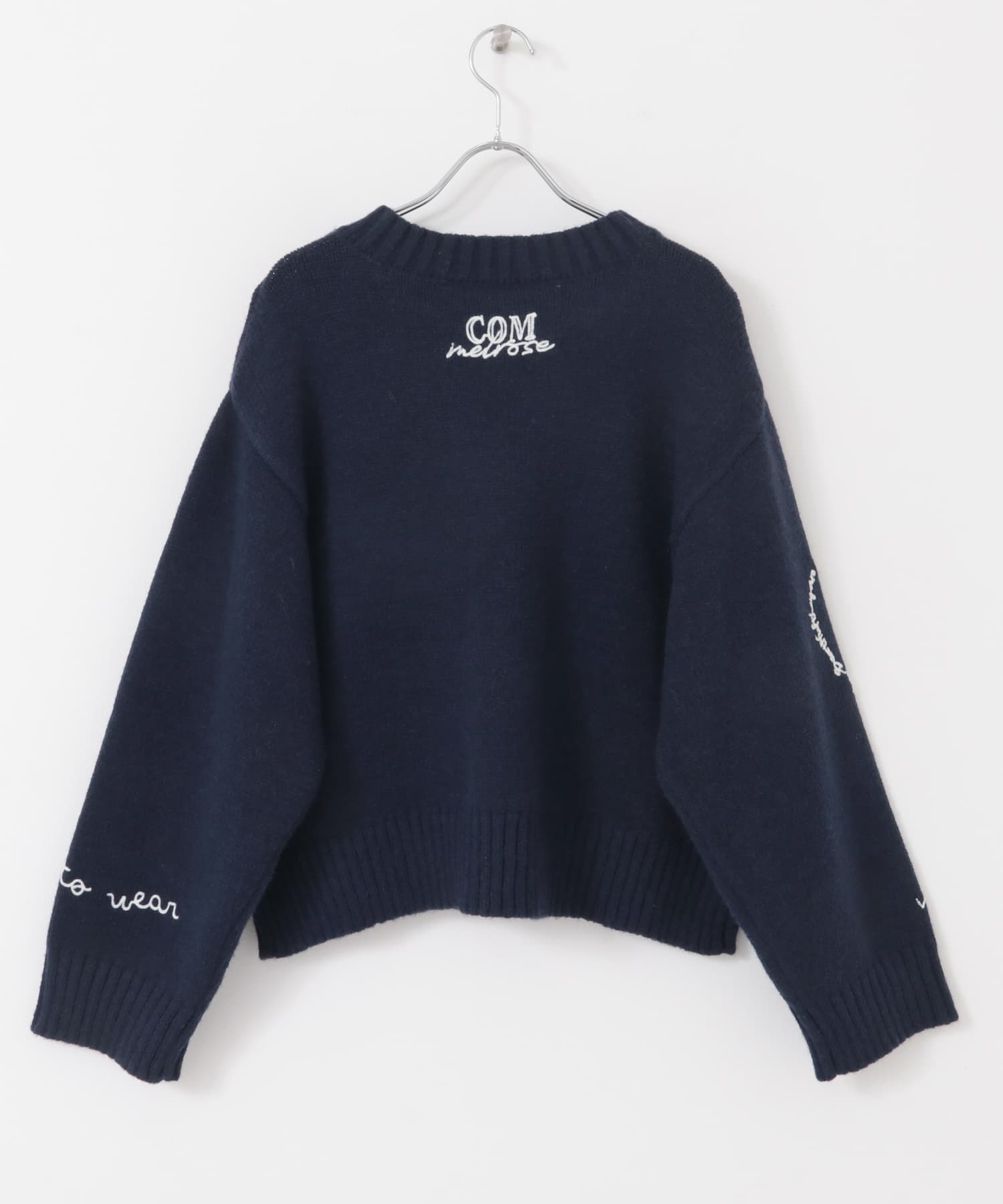 シシュウデザインセーター NAVY one