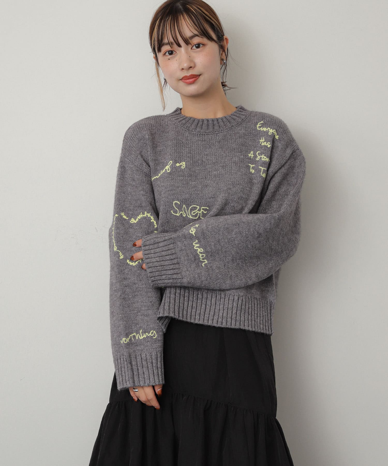 身長：158cm サイズ：one