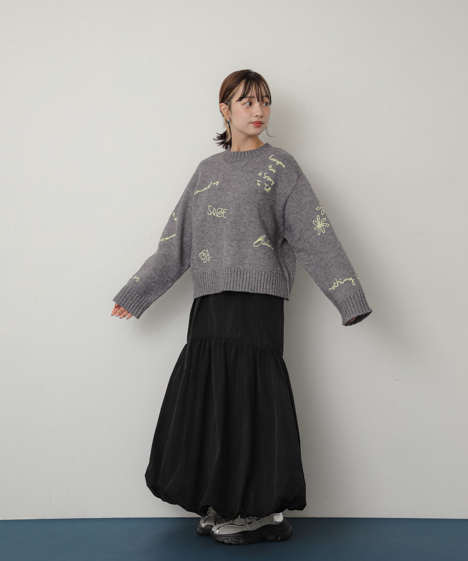 身長：158cm サイズ：one