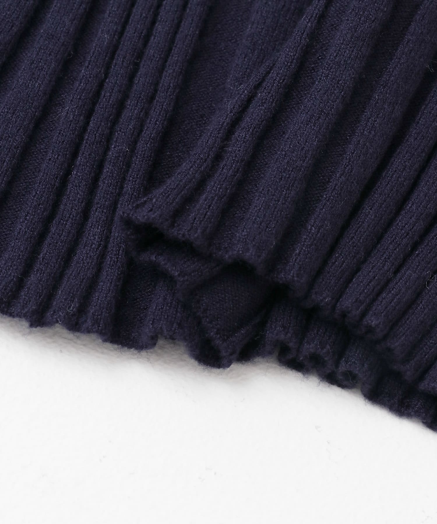 ボートネックシアースリーブリブセーター NAVY one
