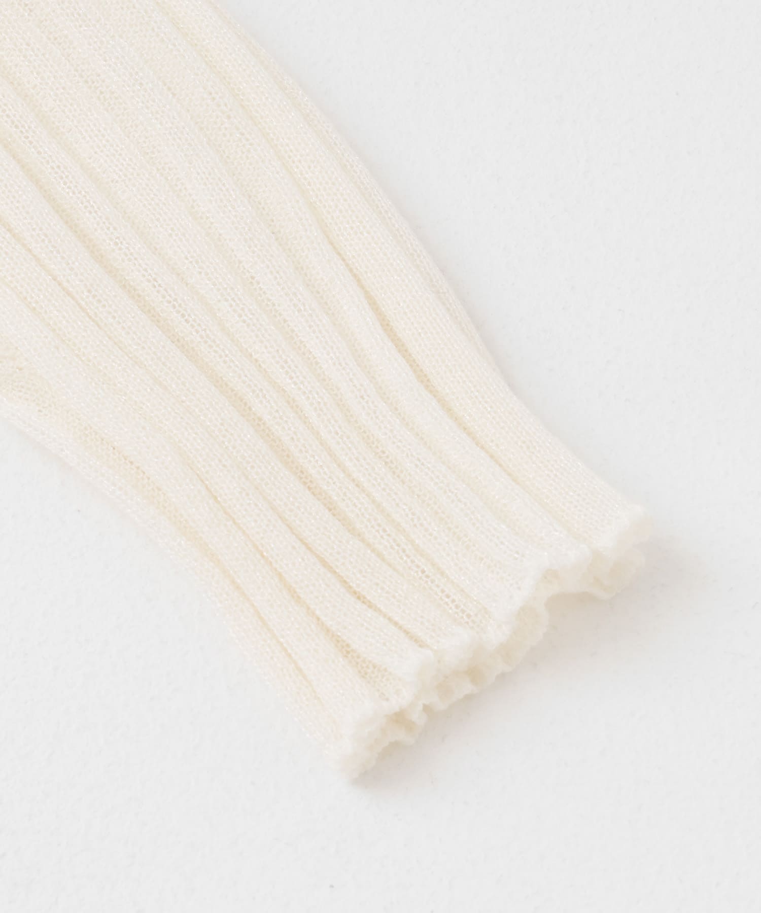 ボートネックシアースリーブリブセーター IVORY one