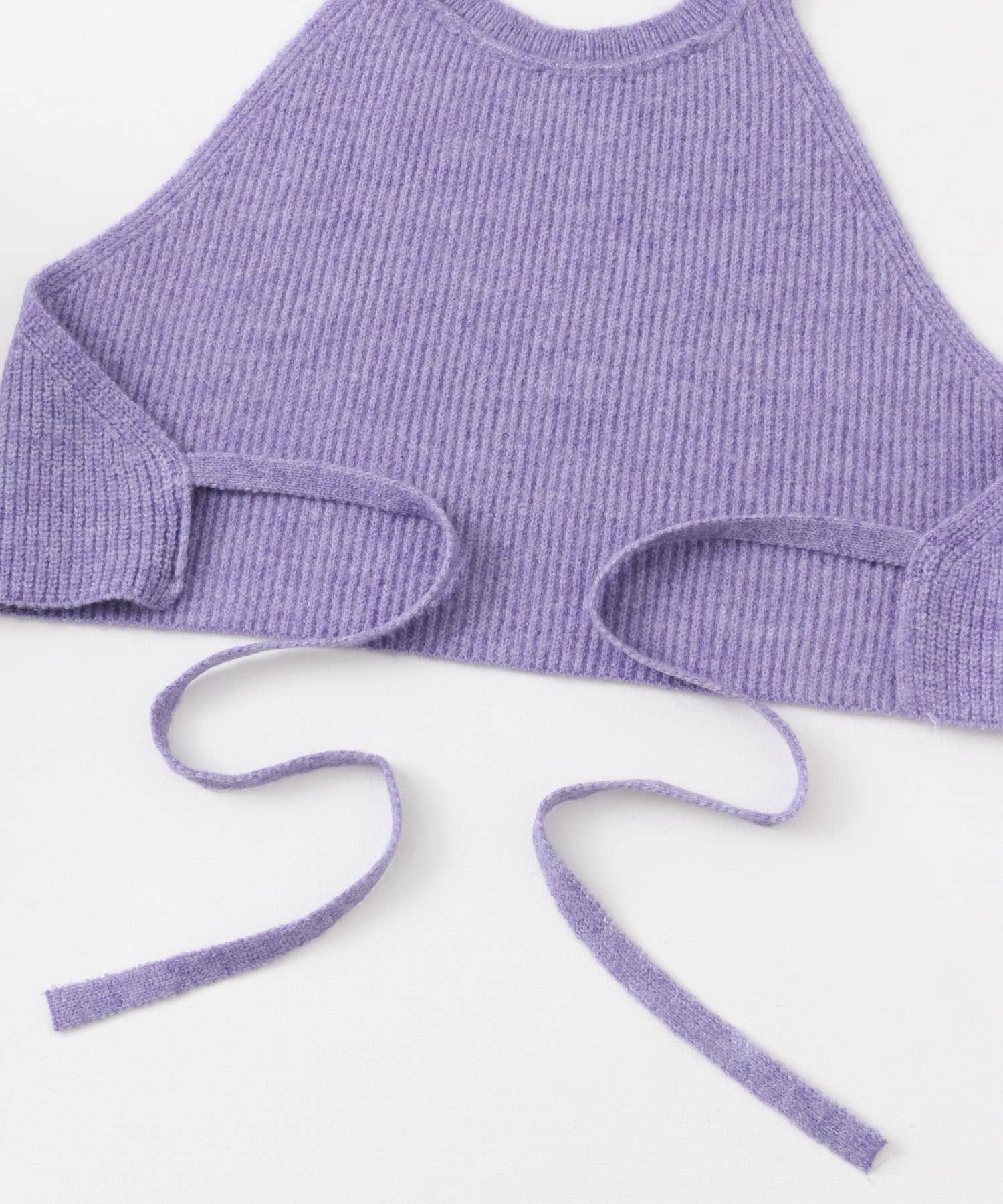 ホルターネックアンサンブルセーター PURPLE one