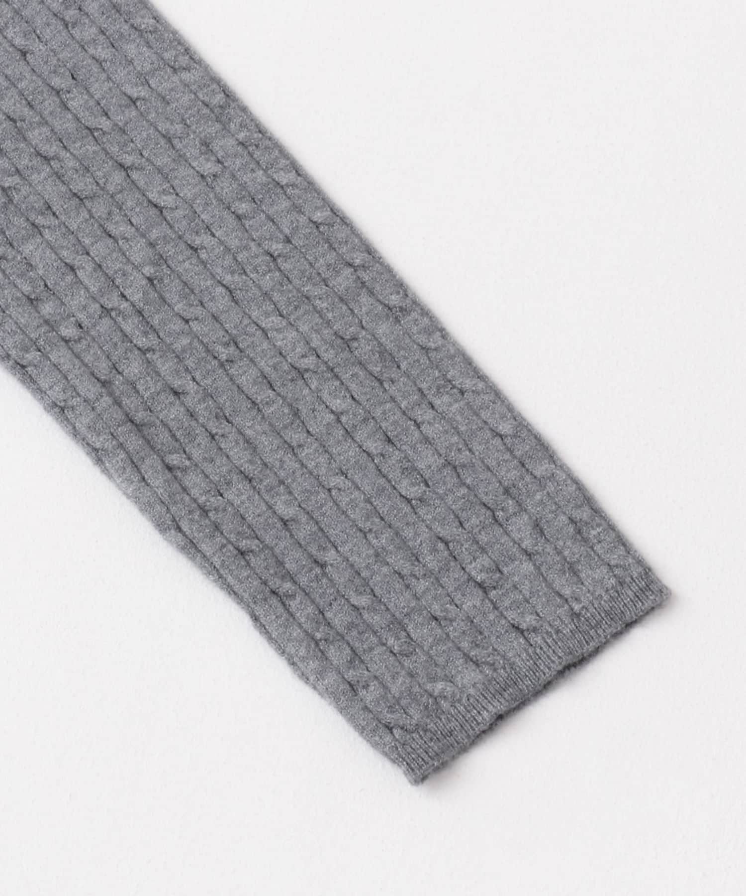 『WEB/一部店舗限定カラー』ヘンリーネックミニケーブルセーター GRAY one