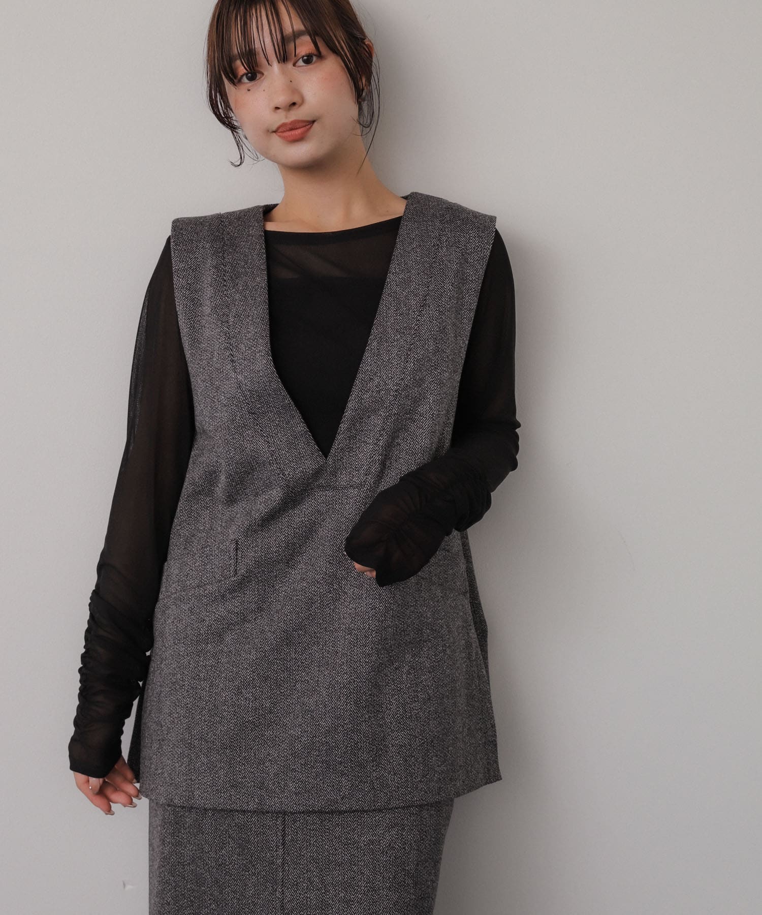 身長：158cm サイズ：one