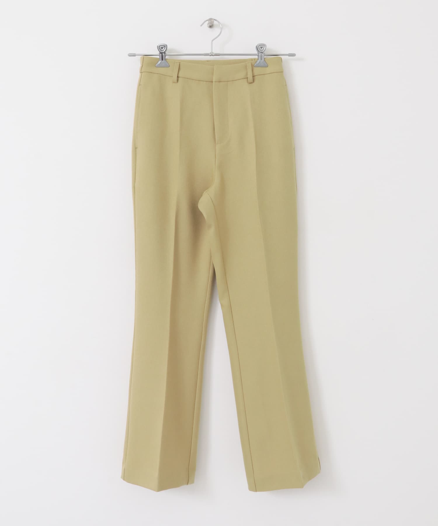 ウールライクキックフレアパンツ BEIGE S