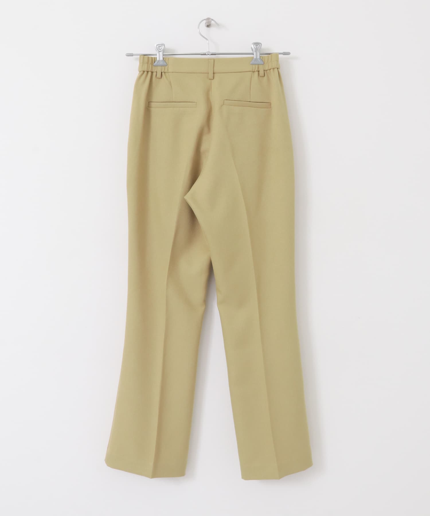 ウールライクキックフレアパンツ BEIGE S