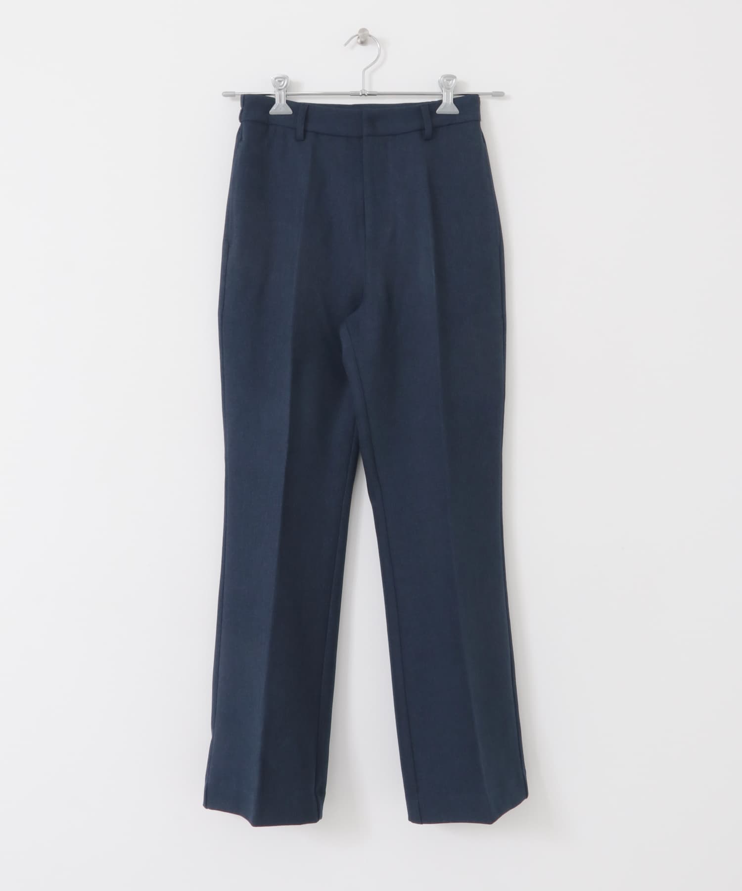 ウールライクキックフレアパンツ NAVY S