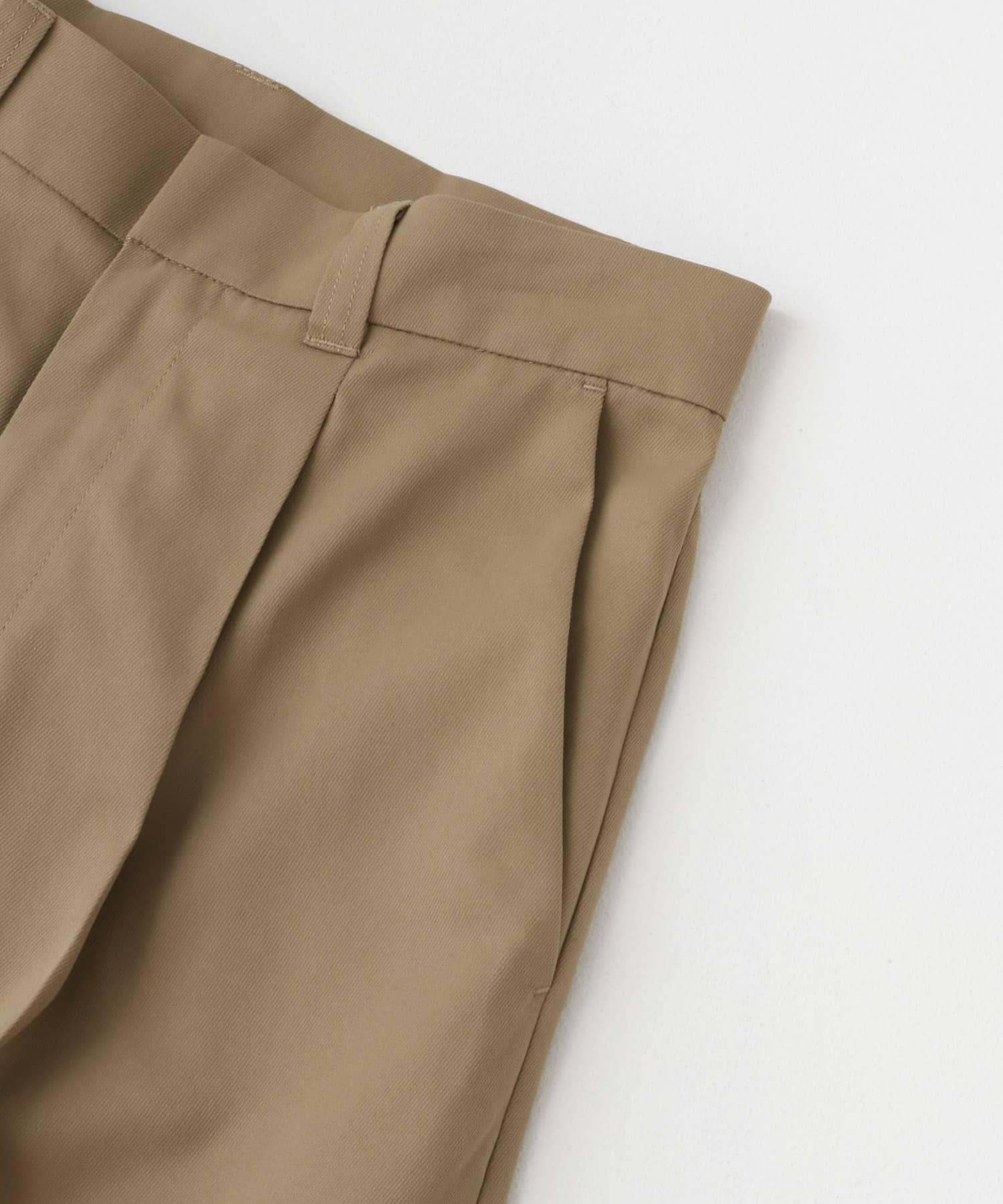 ワイドターンバックパンツ BEIGE S