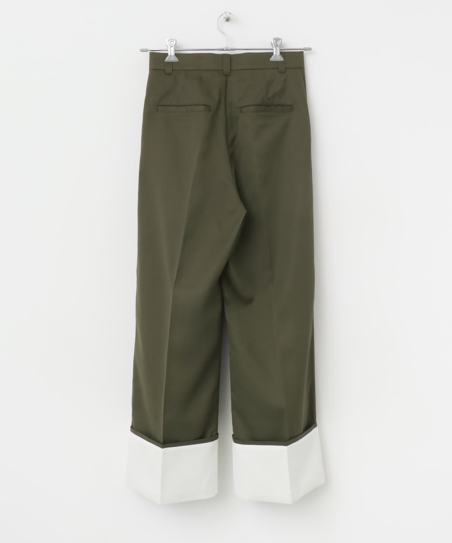 ワイドターンバックパンツ KHAKI S