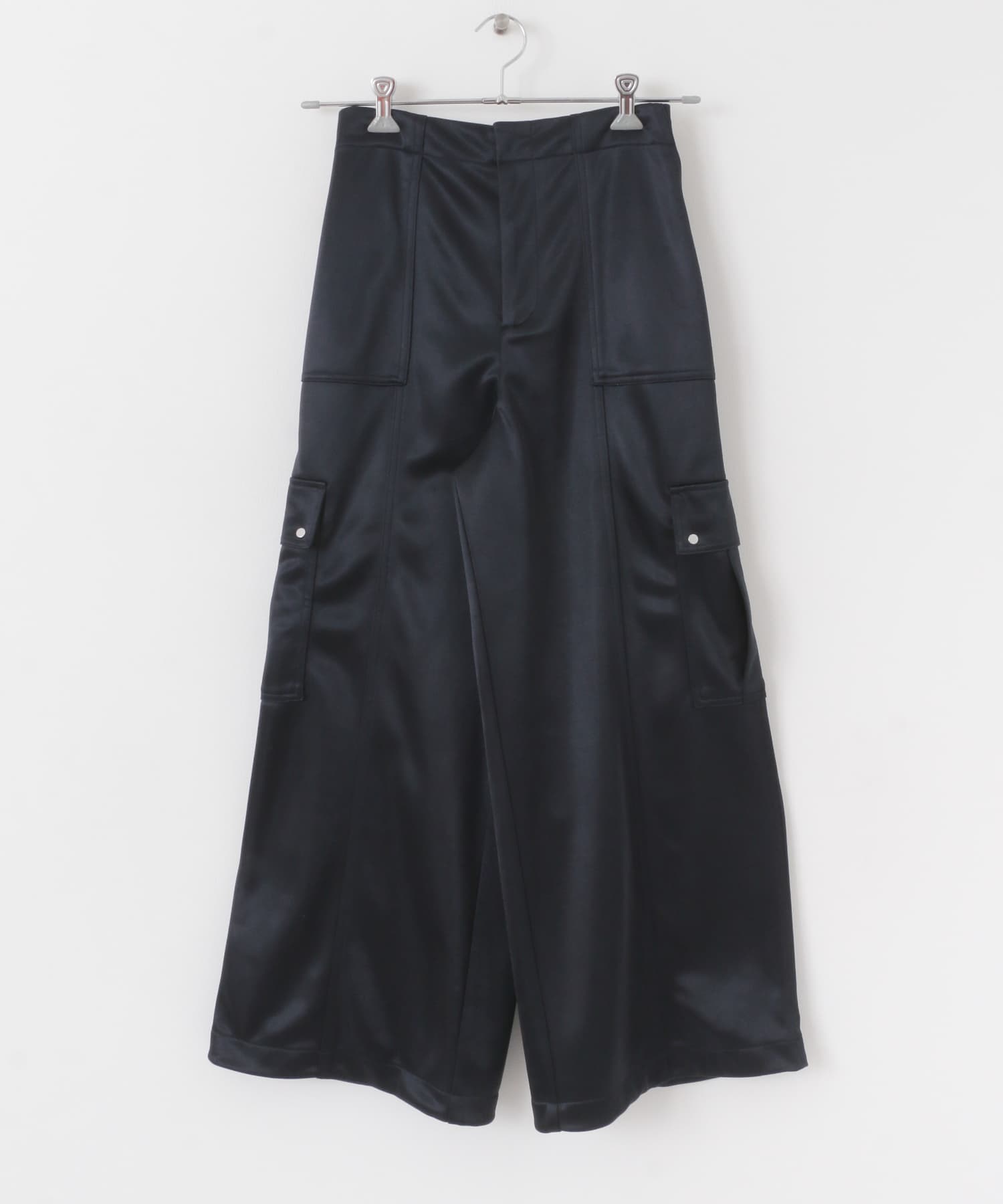 シャイニーカットカーゴパンツ NAVY S