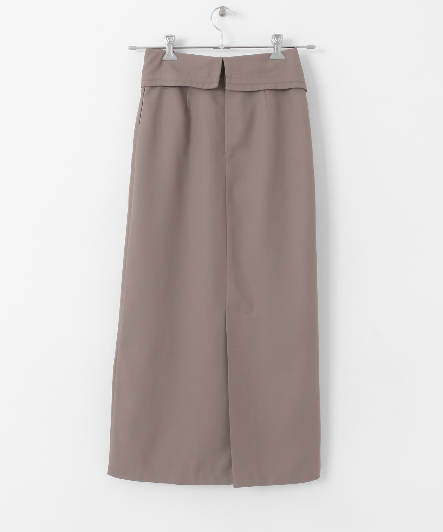 アシンメトリーオリカエシペンシルスカート MOCHA S