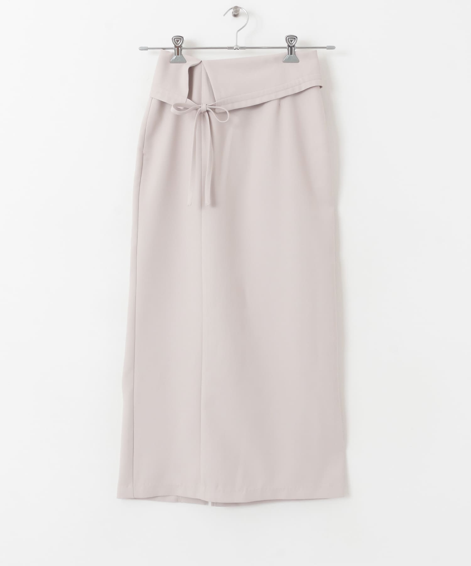 アシンメトリーオリカエシペンシルスカート GREIGE S