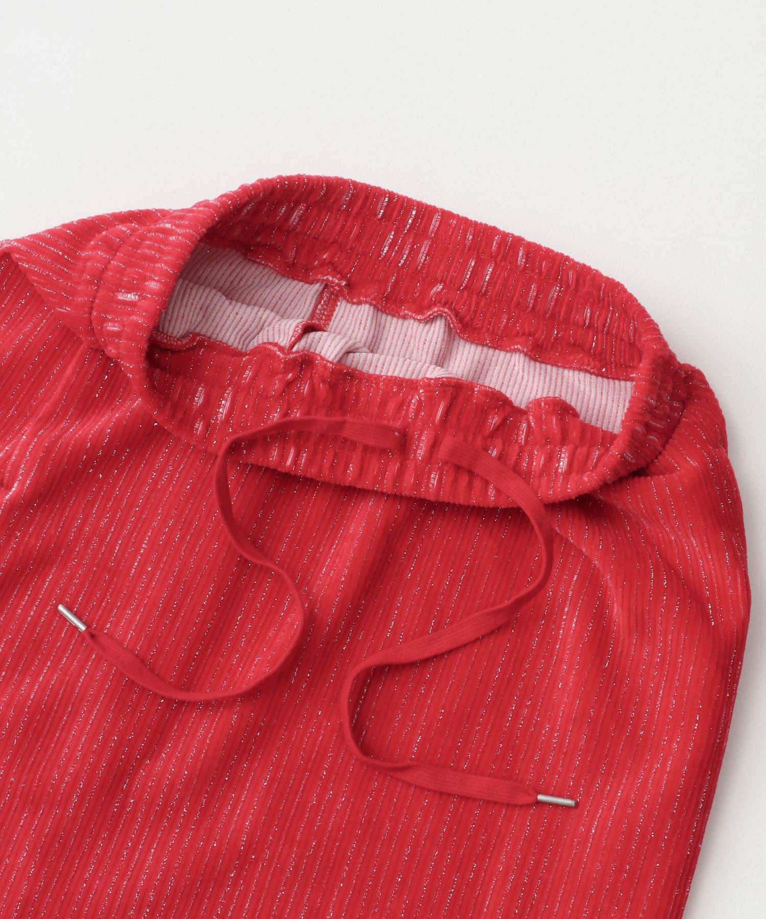 ラメカットコールナロースカート RED Short