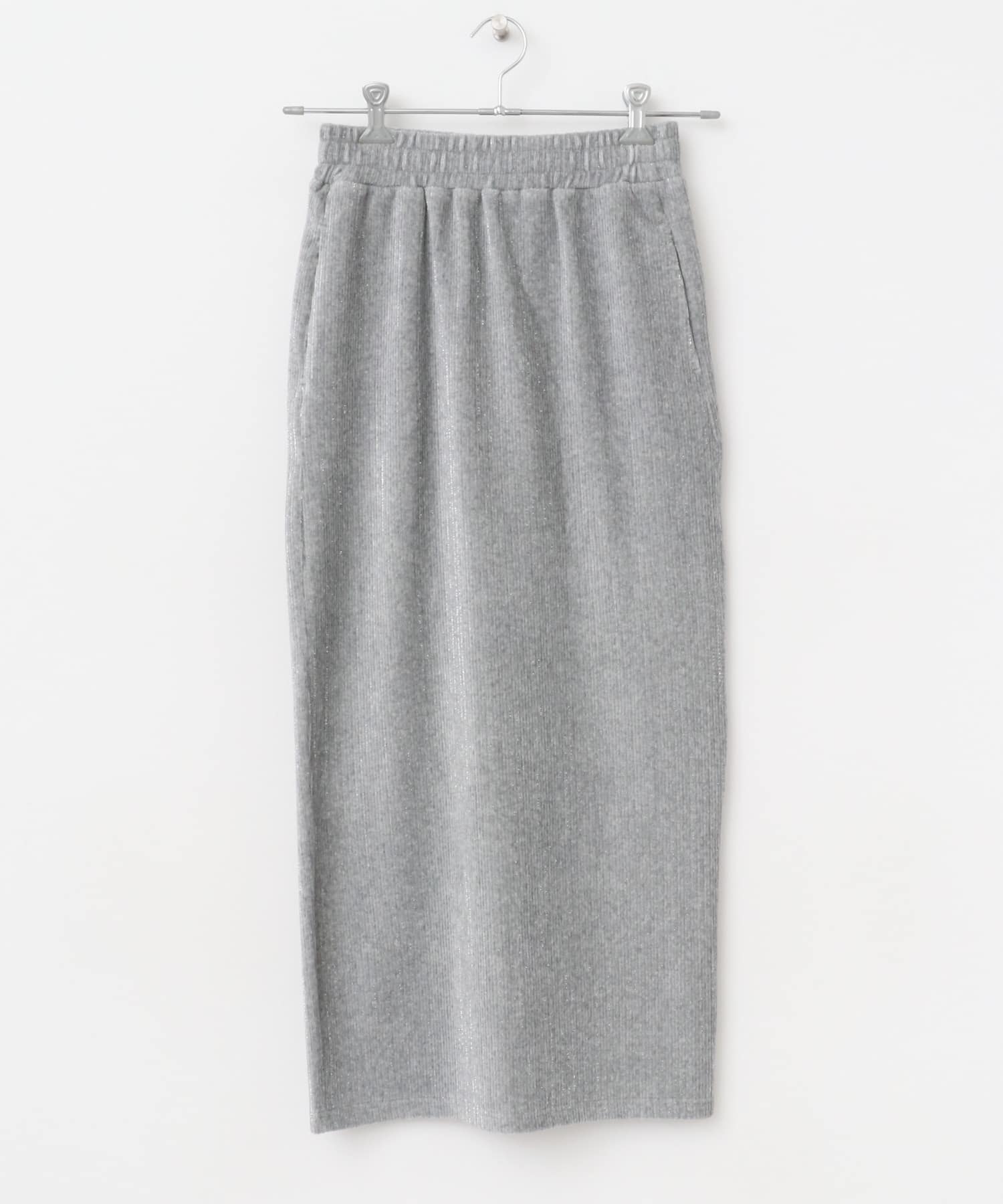 ラメカットコールナロースカート GRAY Short