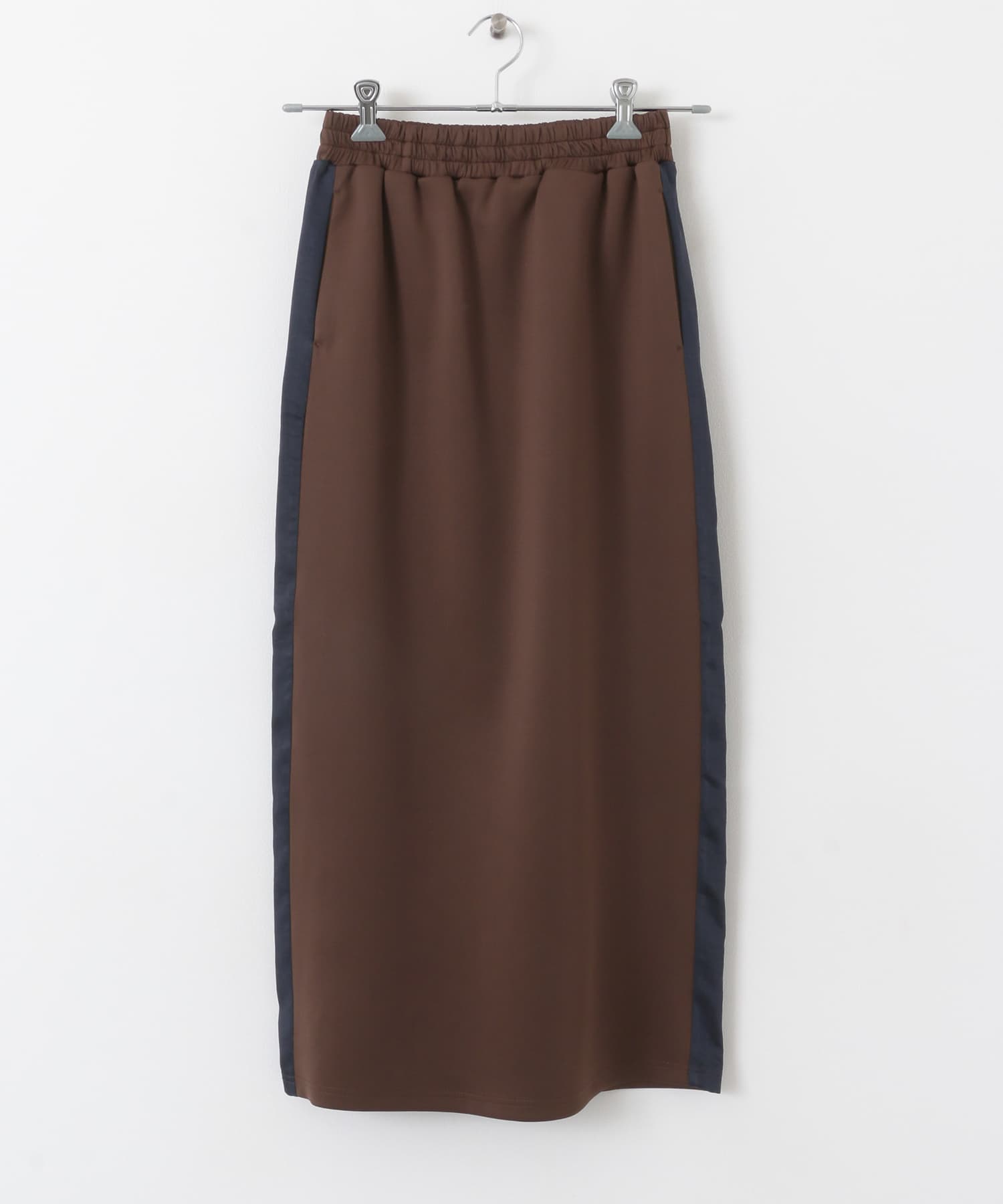 サテンキリカエラインスカート BROWN one