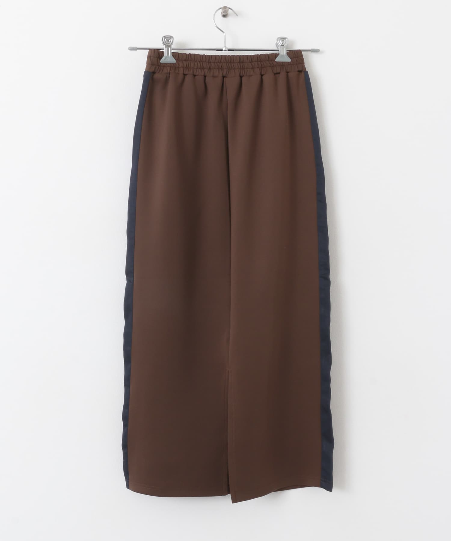サテンキリカエラインスカート BROWN one