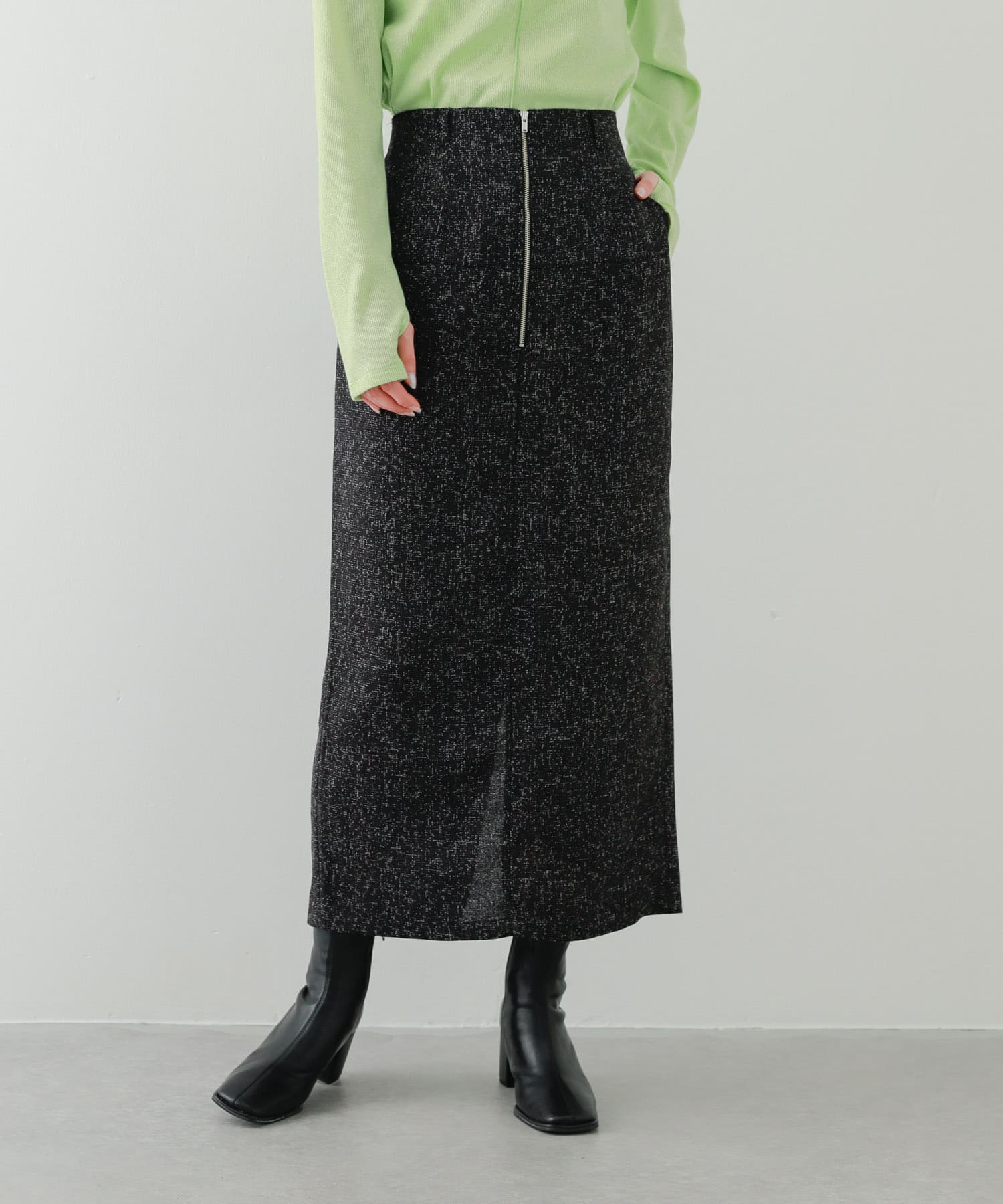 フロントジップアイラインスカート