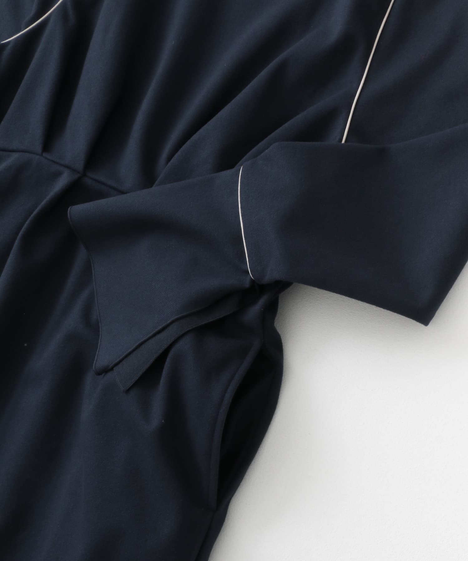 ウエストタックカットワンピース NAVY COMPACT