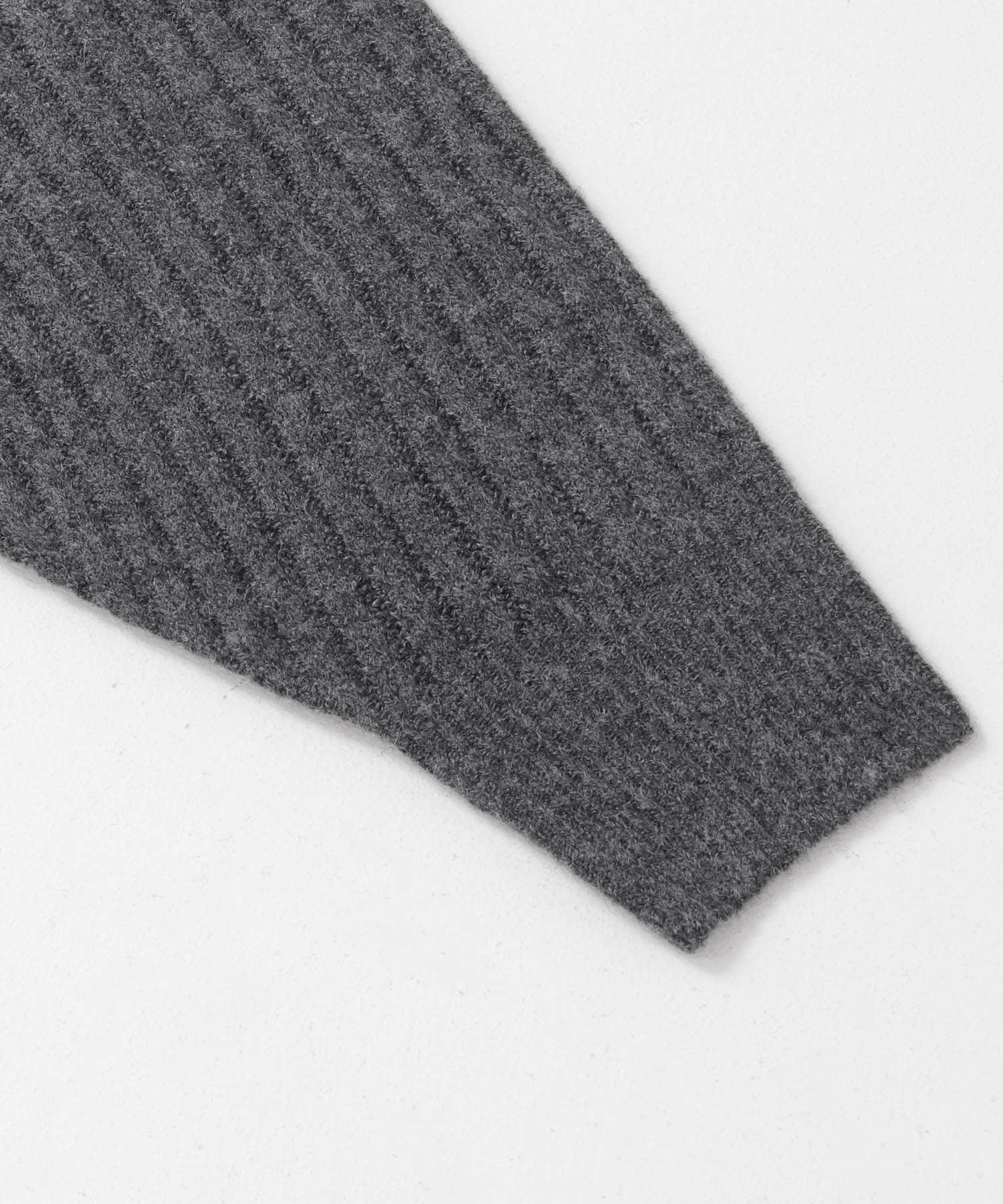 ハイネックセンターシームニットワンピース CHARCOAL Short