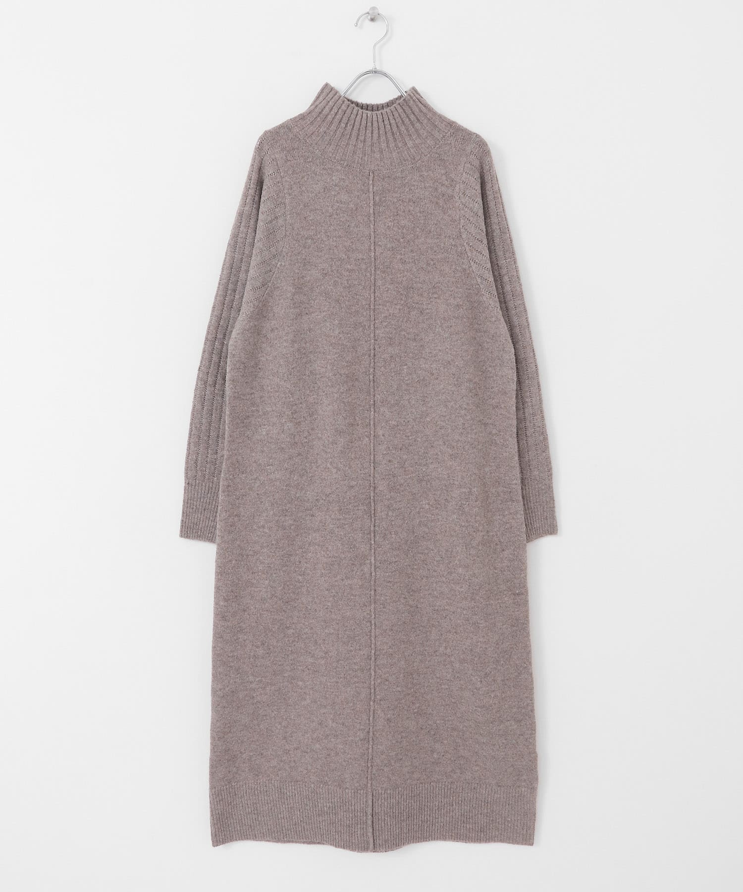 ハイネックセンターシームニットワンピース MOCHA Short