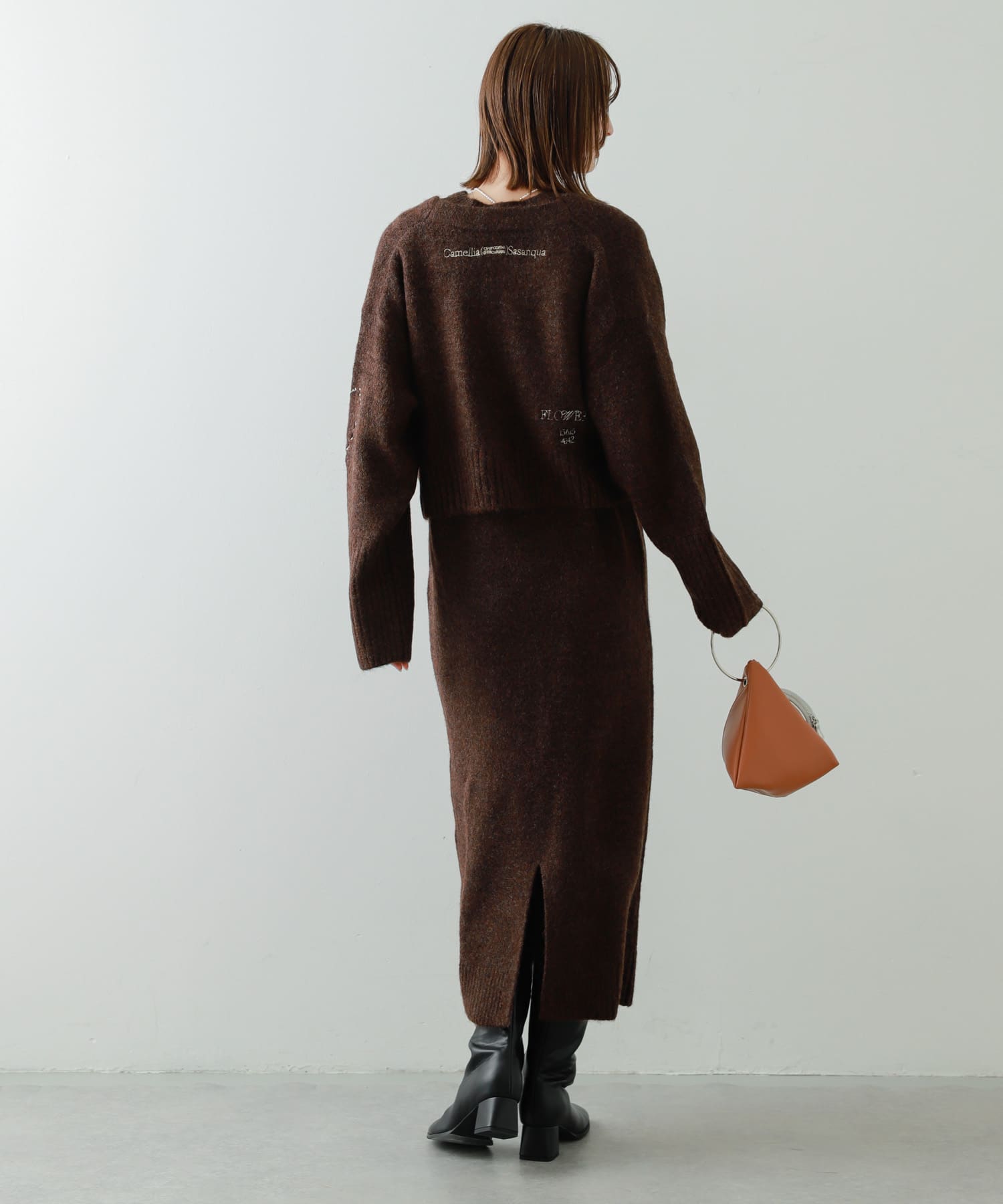 シシュウカーディガンセットワンピース(one CHARCOAL