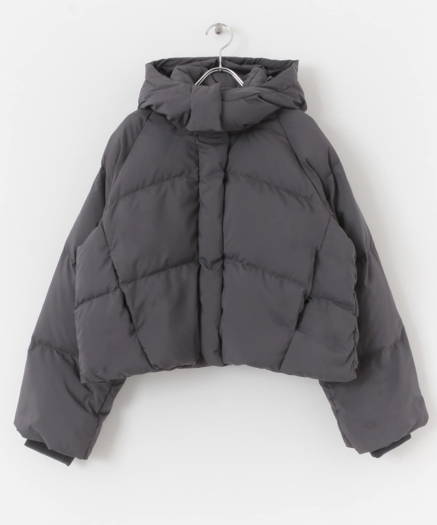 フーデット2wayショートダウン CHARCOAL one