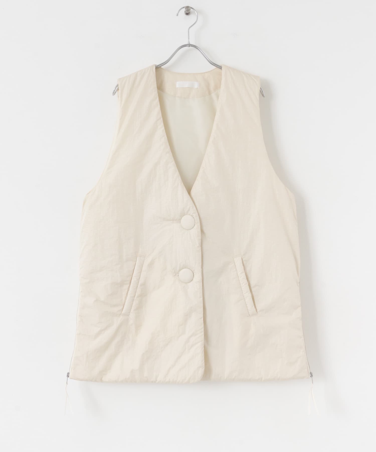 サイドジップパフベスト IVORY one