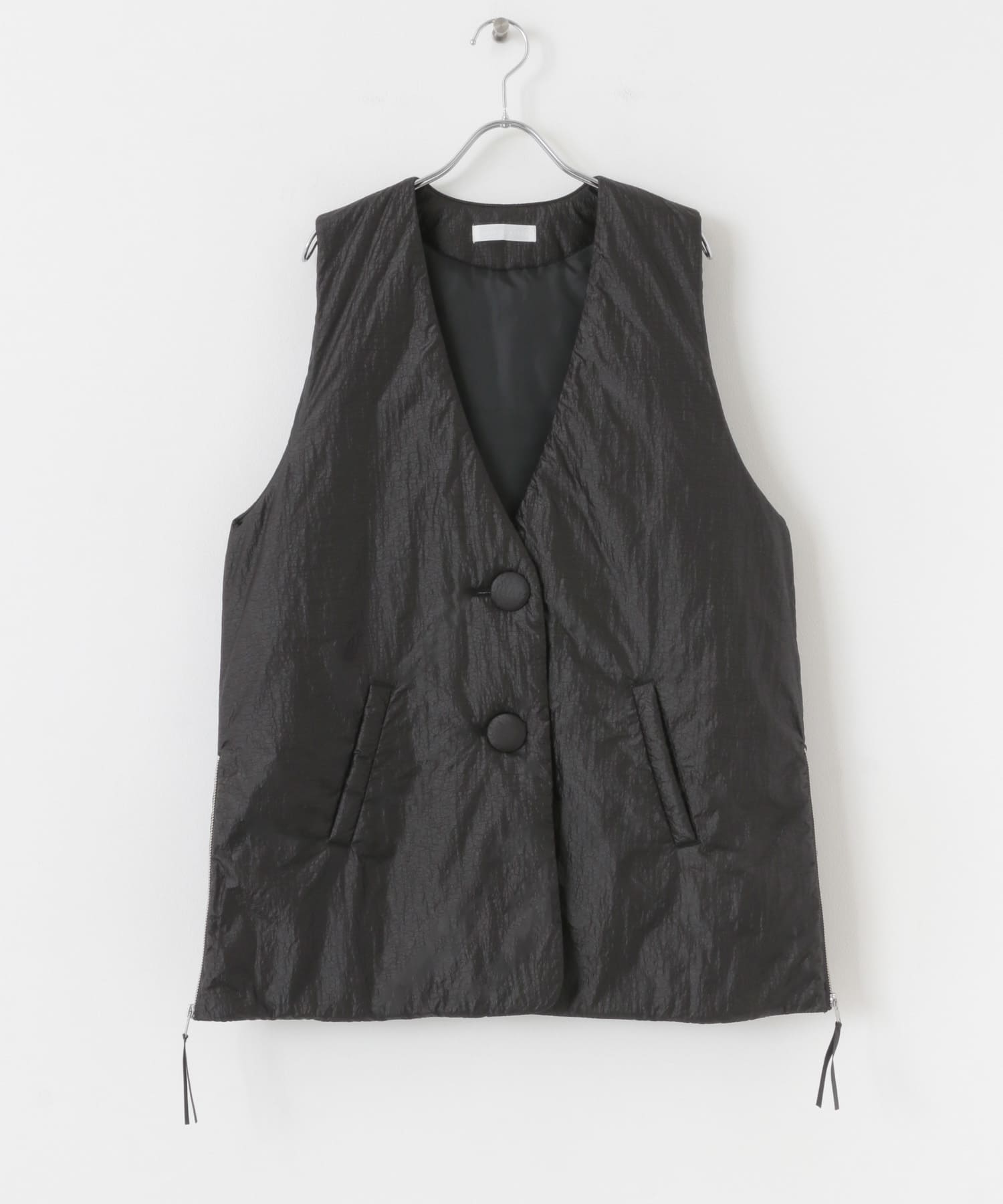 サイドジップパフベスト BLACK one