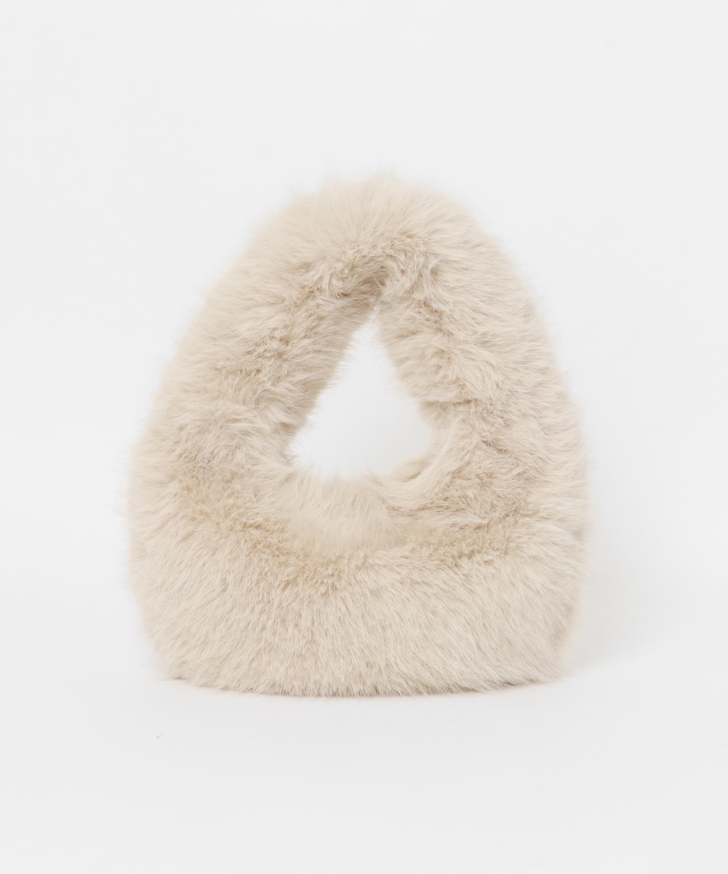 ファーラウンドバッグ BEIGE one