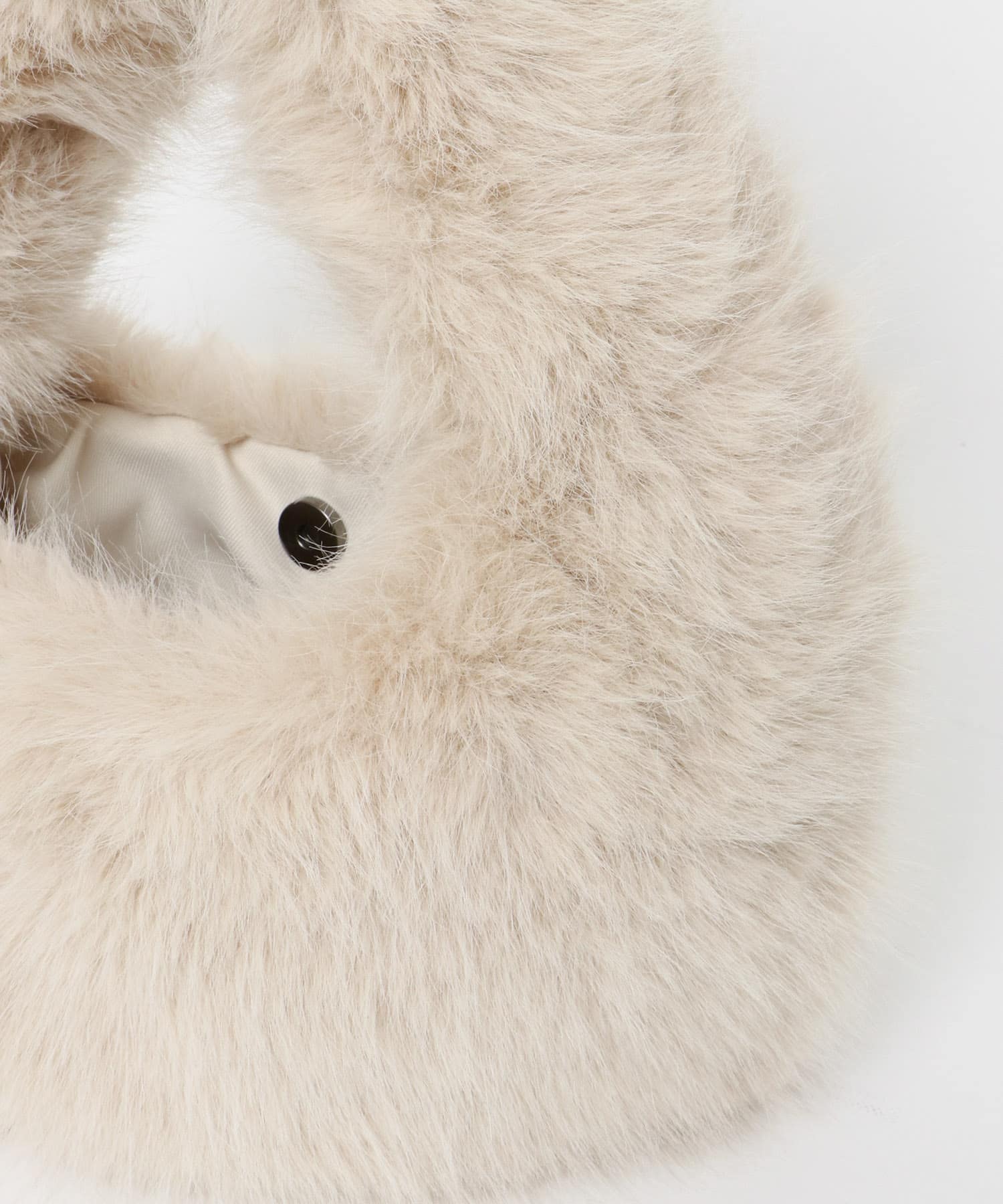 ファーラウンドバッグ BEIGE one