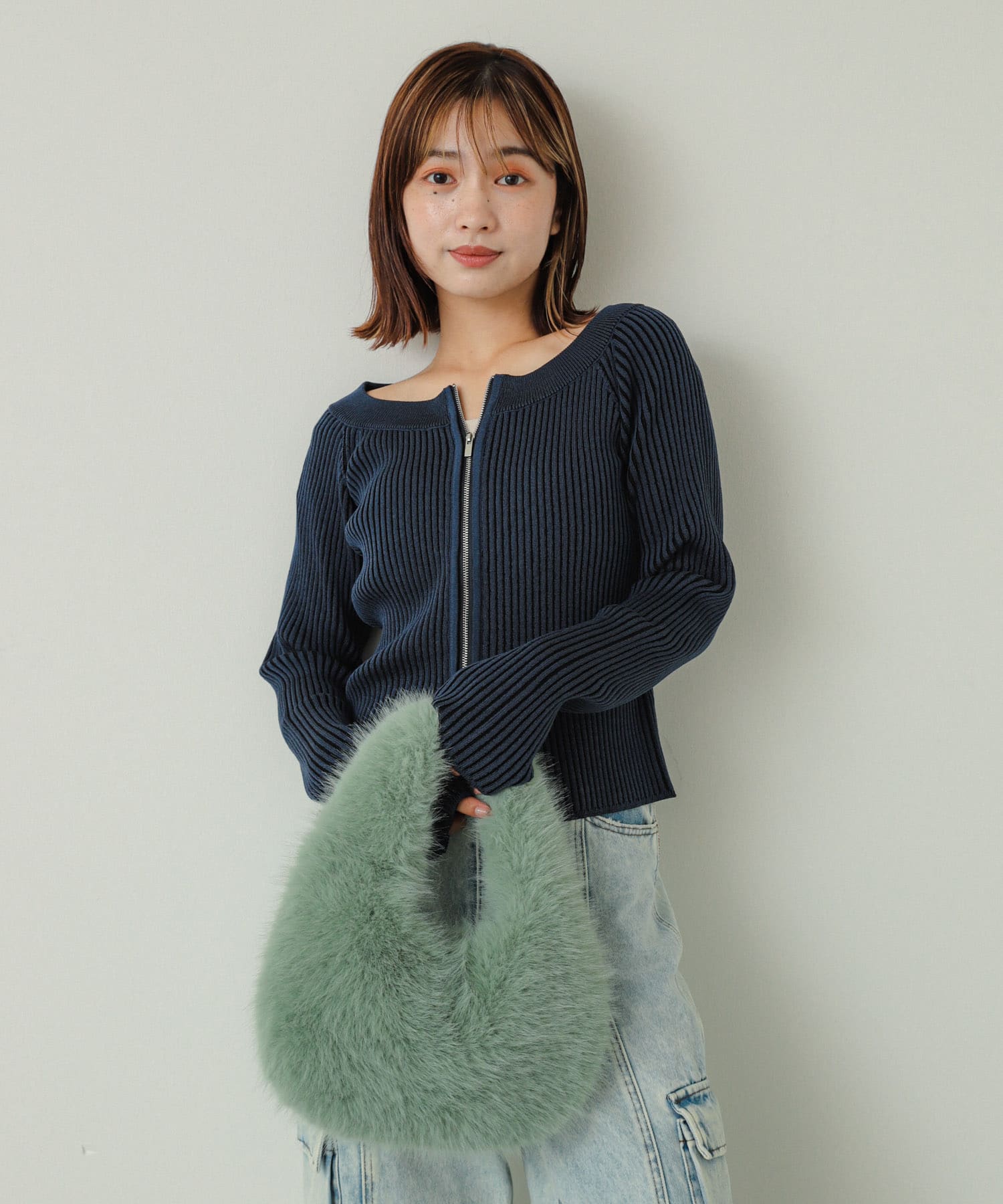 ファーラウンドバッグ MINT one