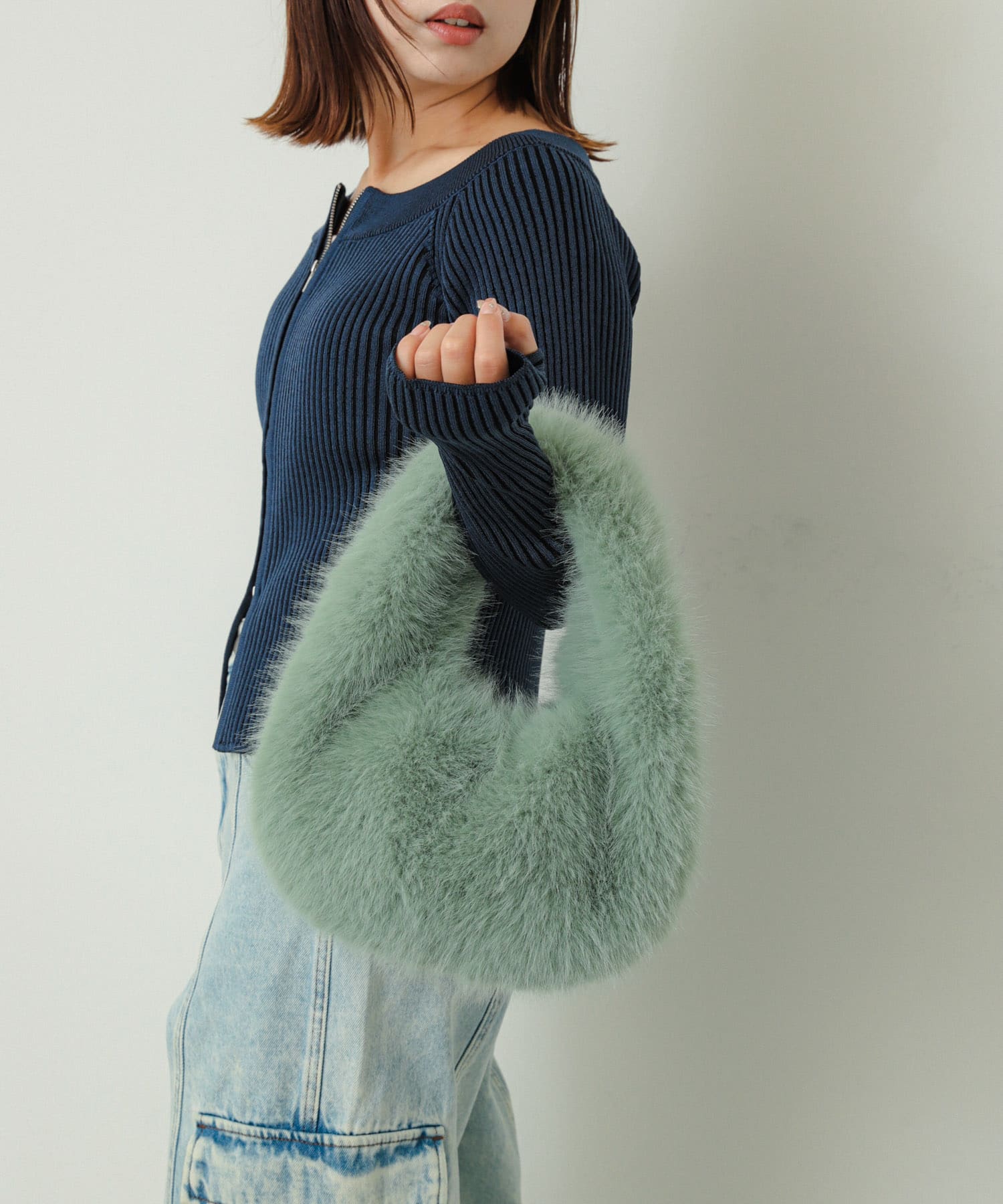 ファーラウンドバッグ MINT one