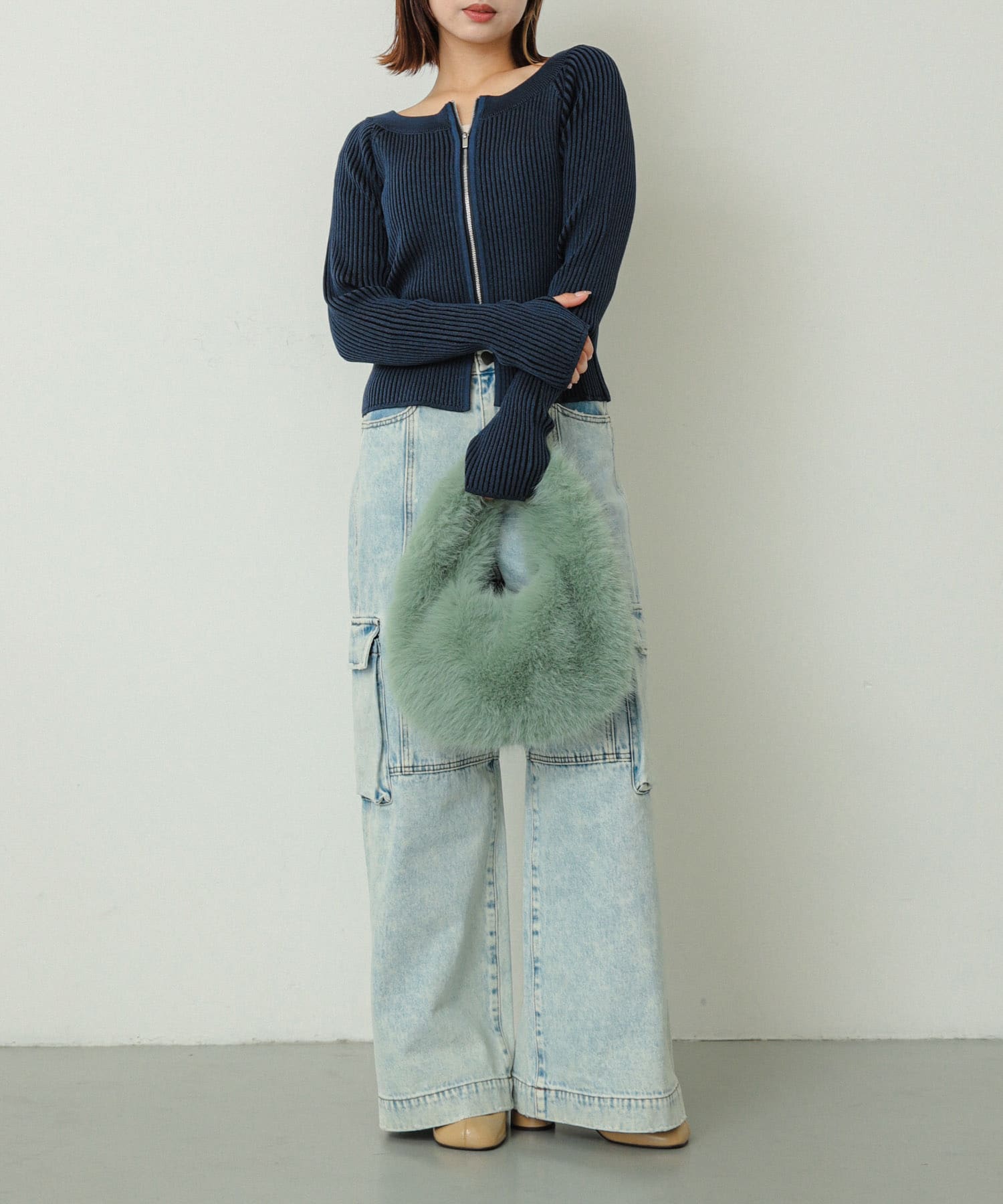 ファーラウンドバッグ MINT one