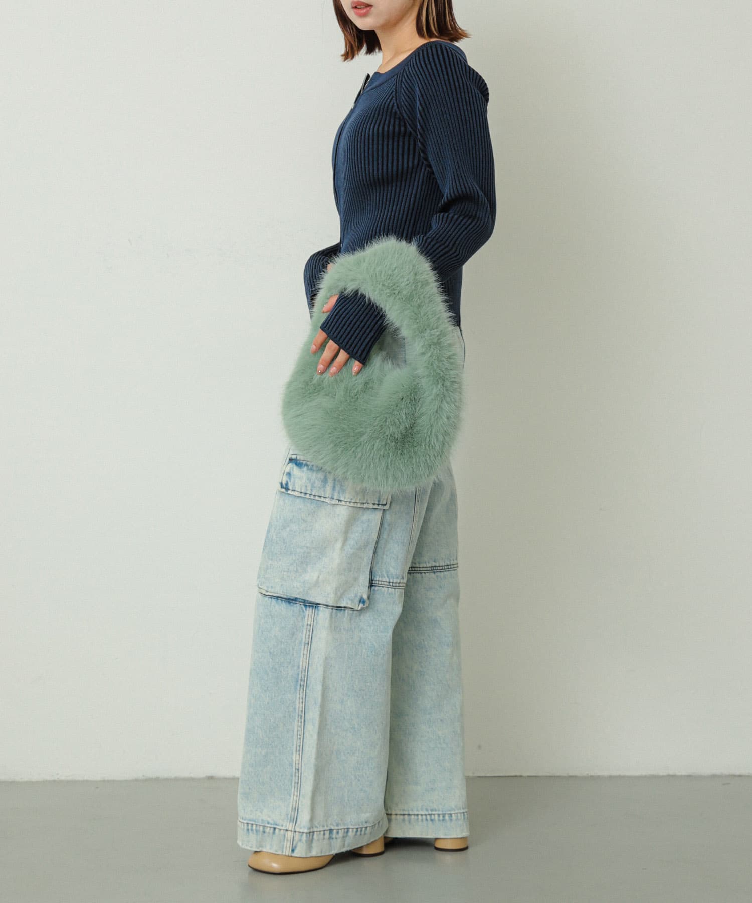 ファーラウンドバッグ MINT one