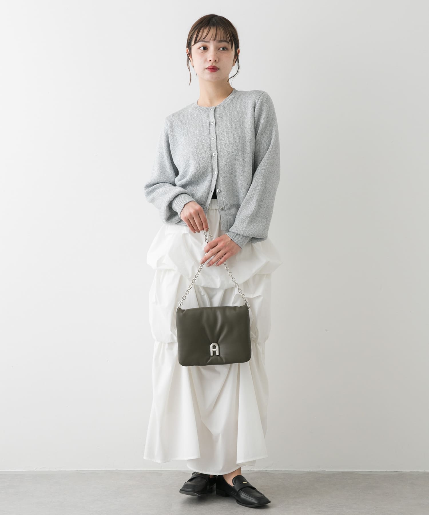 『一部WEB限定カラー』チェーンパフバッグ KHAKI one