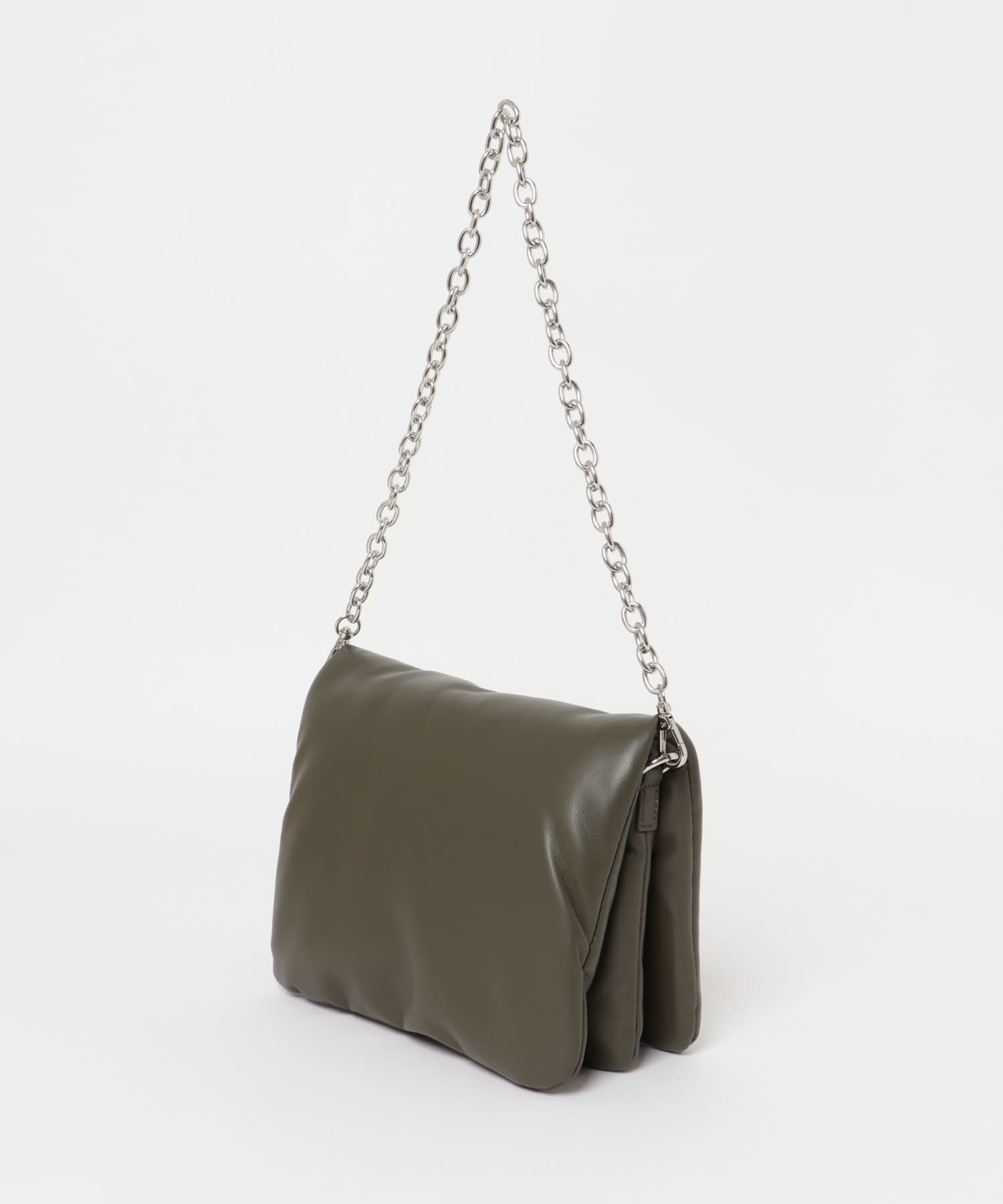 『一部WEB限定カラー』チェーンパフバッグ KHAKI one