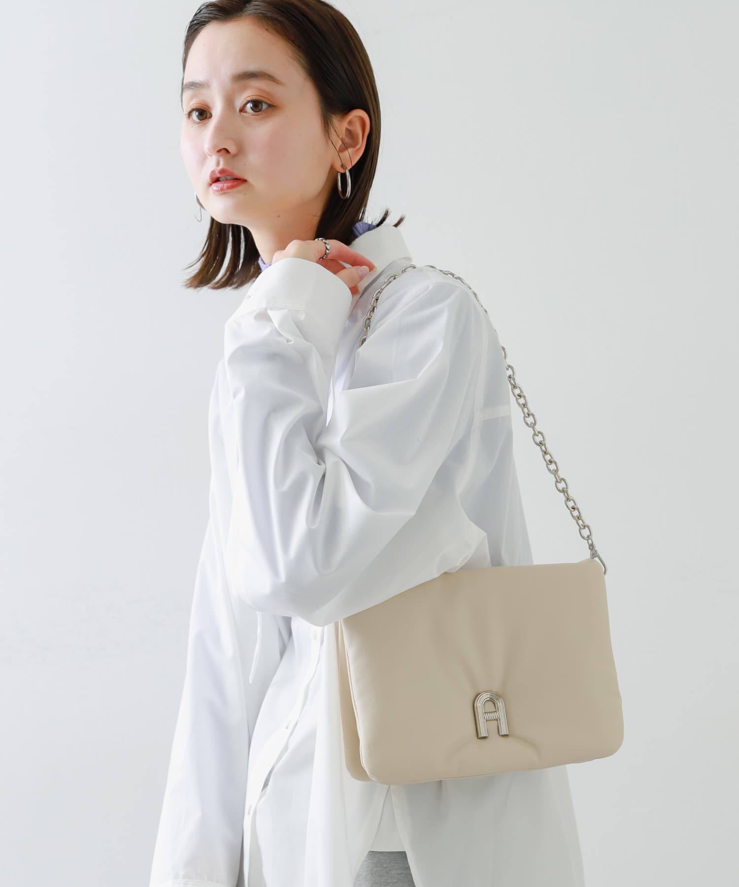 『一部WEB限定カラー』チェーンパフバッグ IVORY one