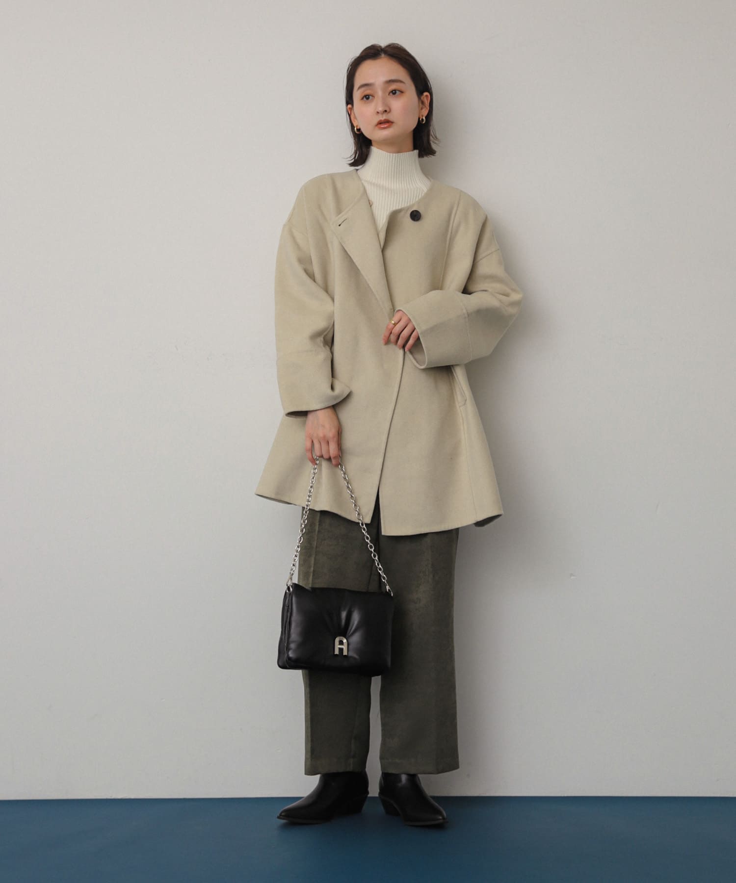 『一部WEB限定カラー』チェーンパフバッグ BLACK one