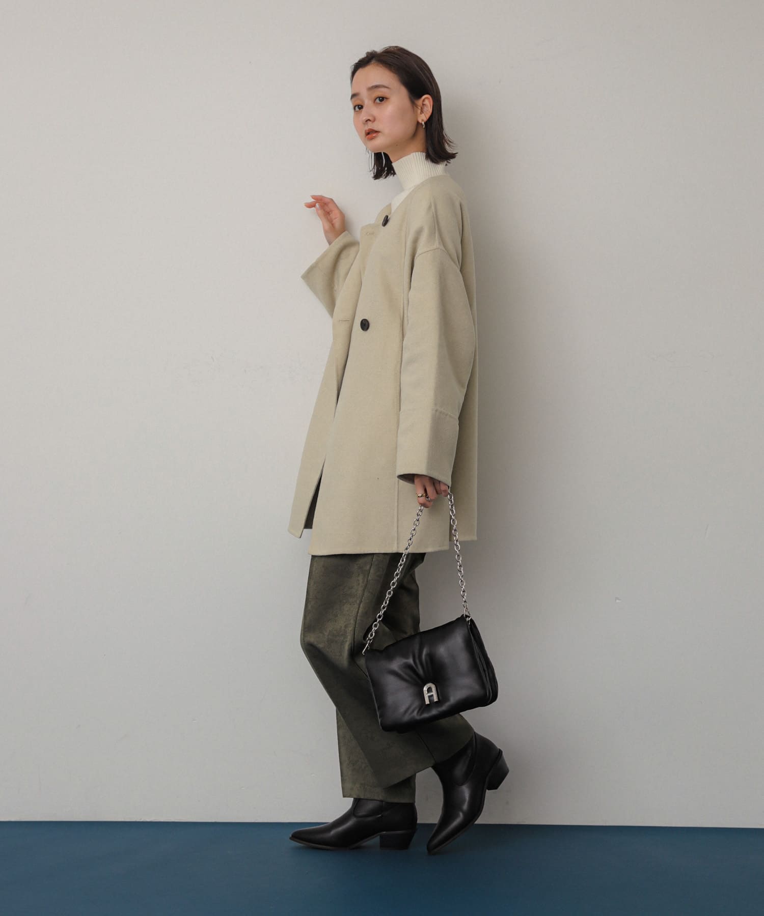 『一部WEB限定カラー』チェーンパフバッグ BLACK one