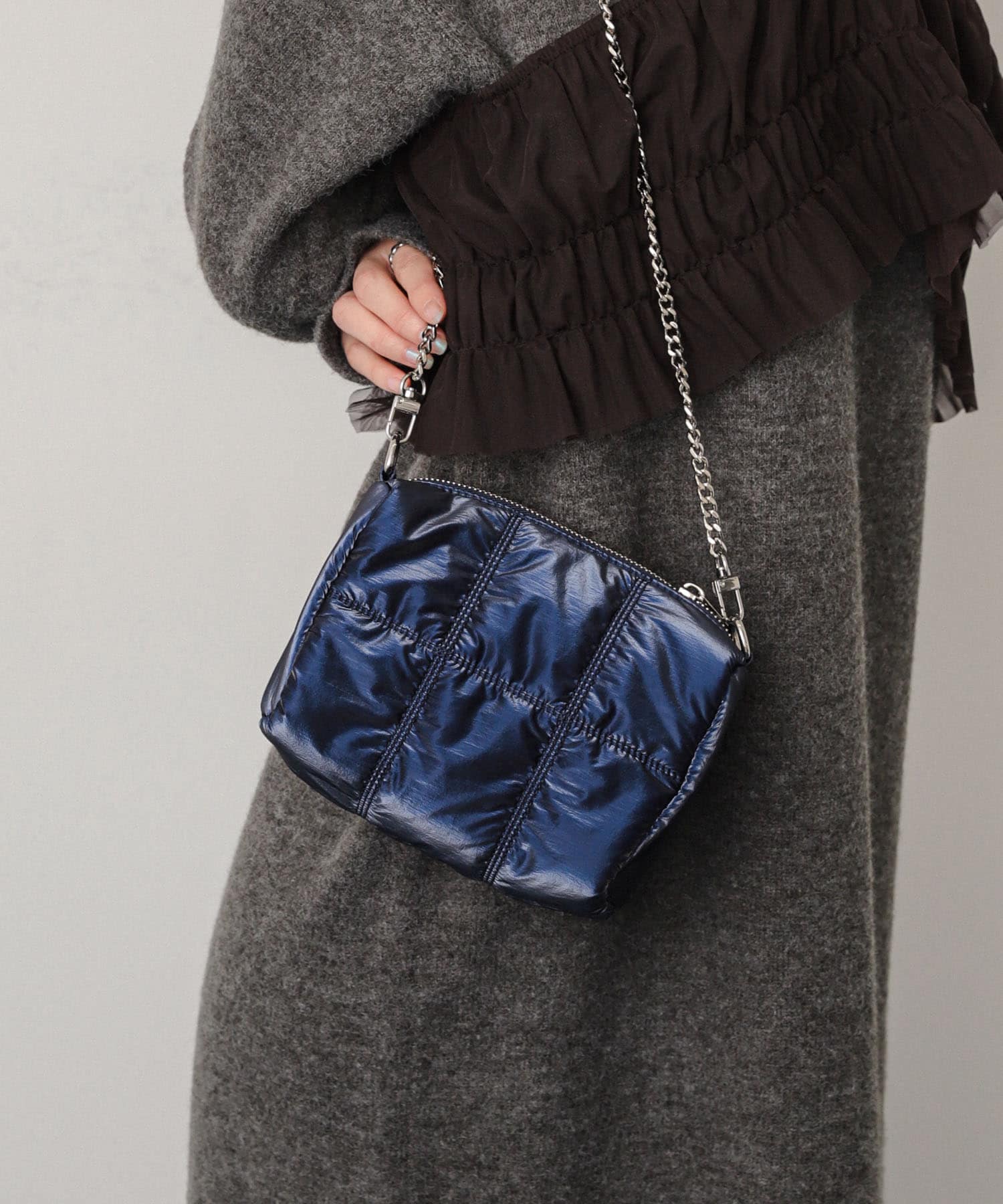 キルティングバッグ ROYAL BLUE one