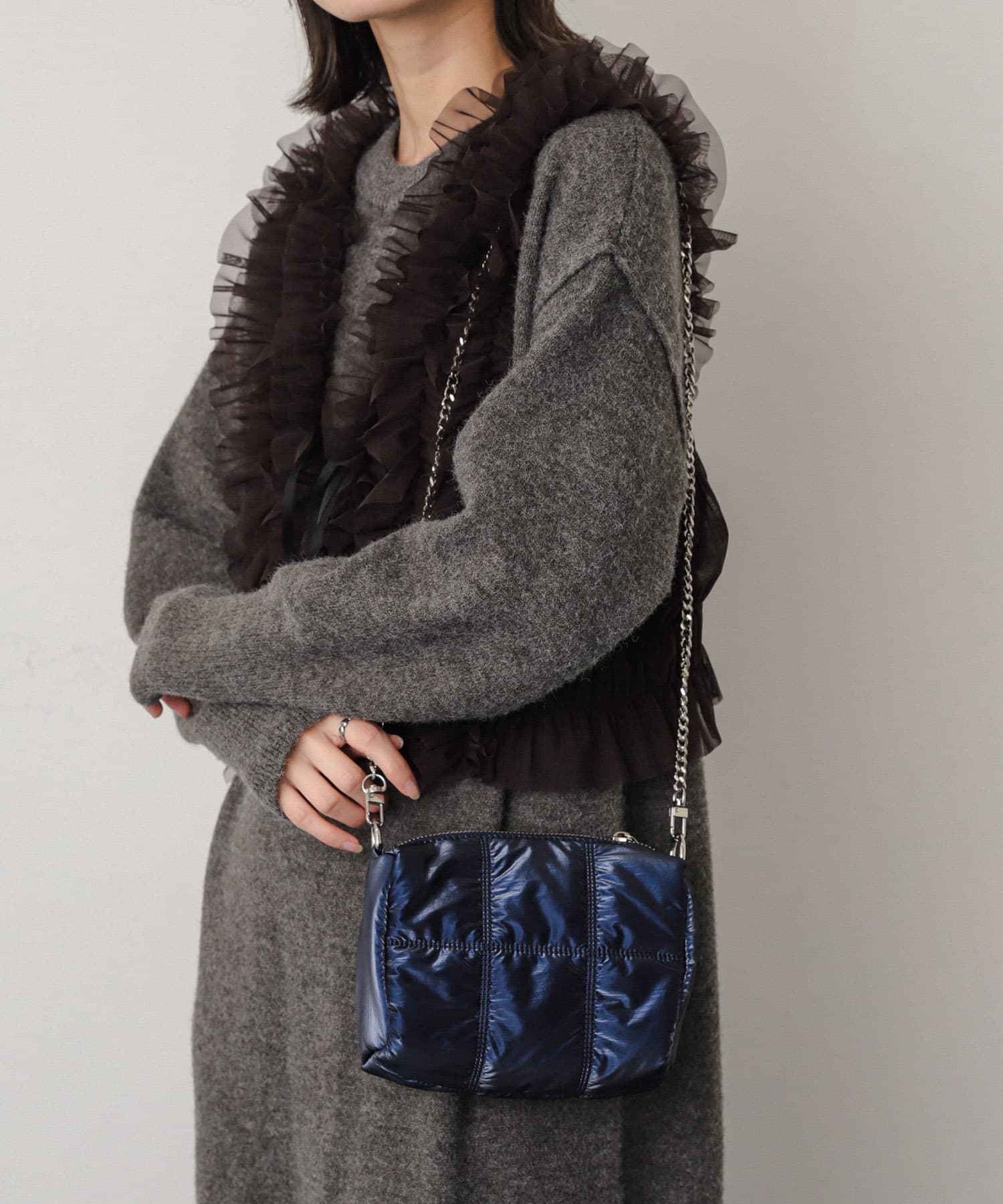 キルティングバッグ ROYAL BLUE one