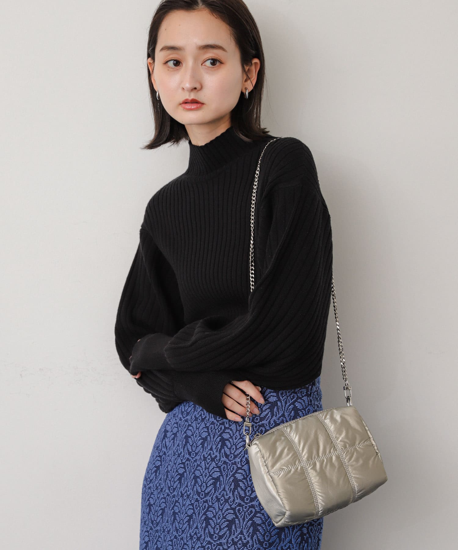 キルティングバッグ SILVER one