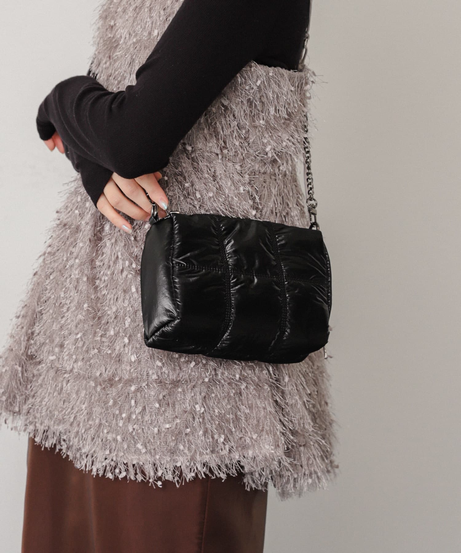キルティングバッグ BLACK one