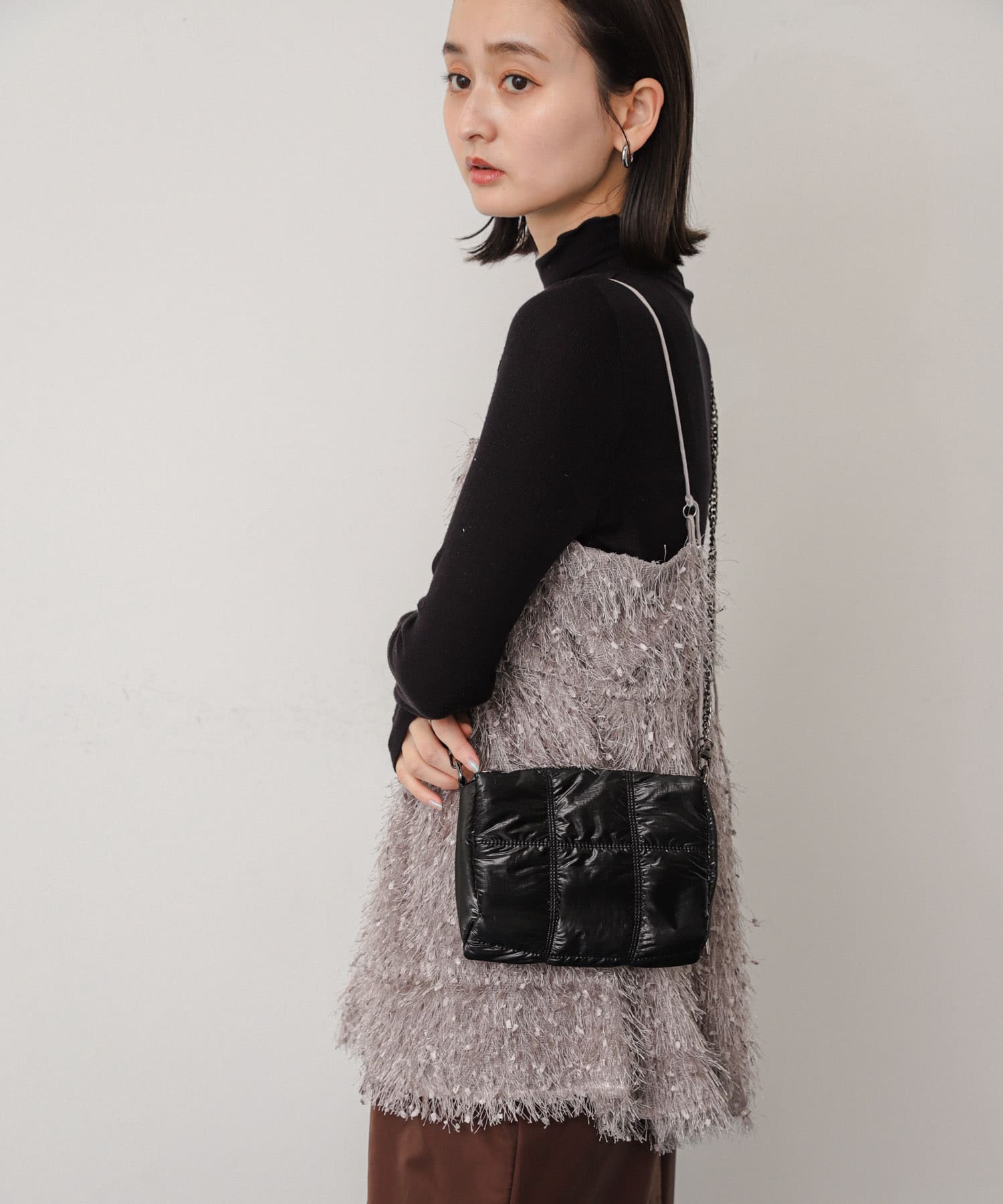 キルティングバッグ BLACK one