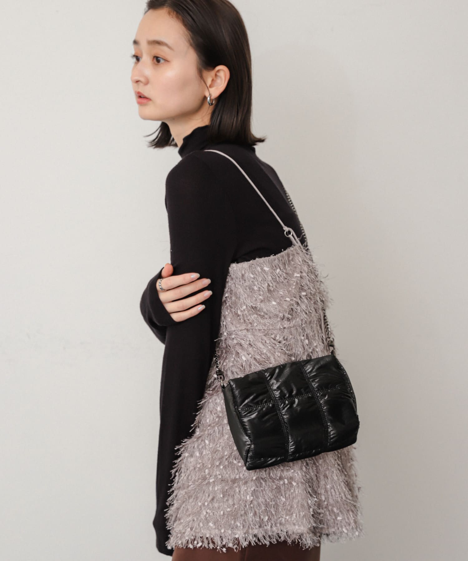 キルティングバッグ BLACK one