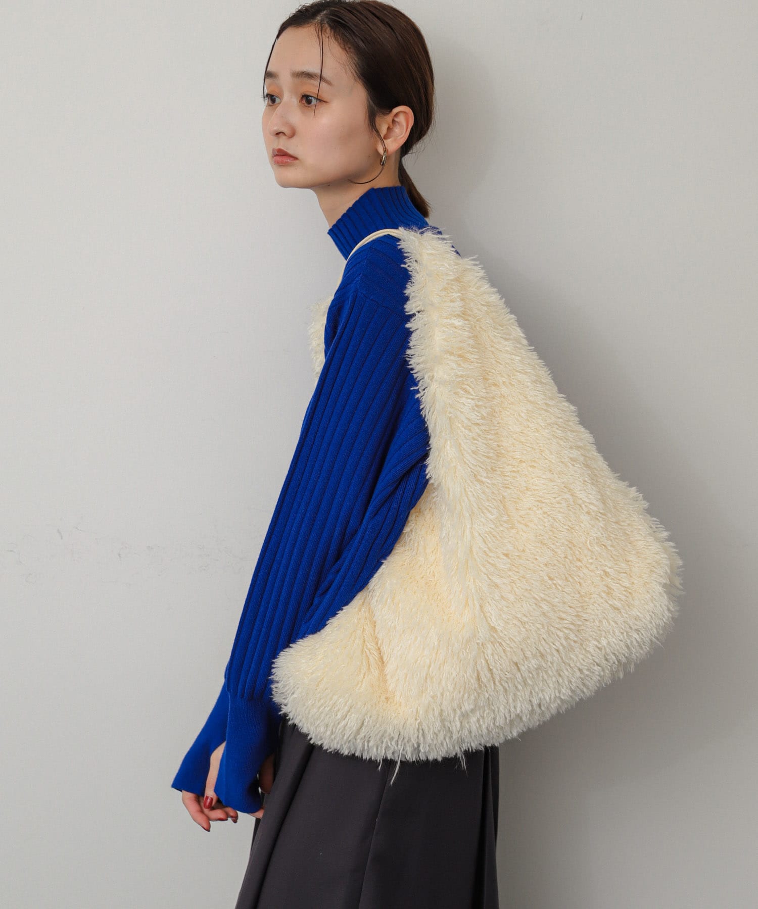 ボアトートバッグ IVORY one