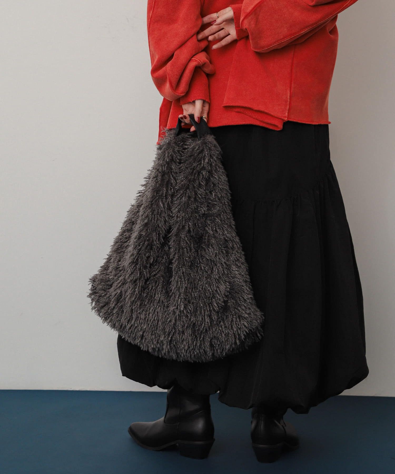 ボアトートバッグ GRAY one